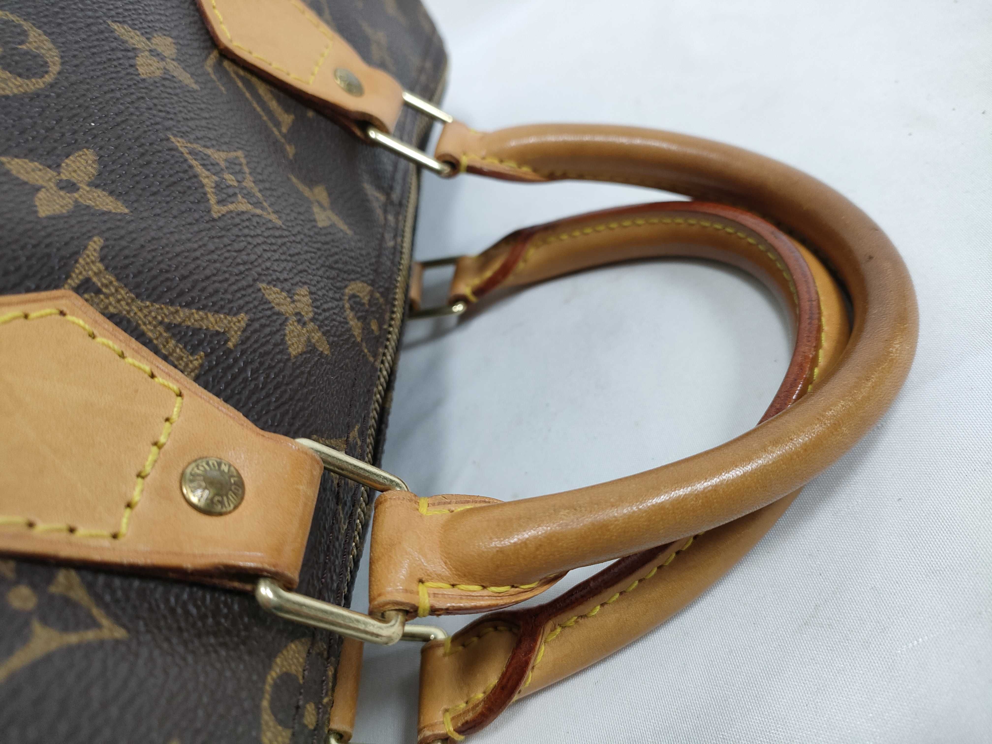 Monogram LV Monogram Speedy 35 Handbag M41524 (Purple leather, torn) Boston bag — view 3