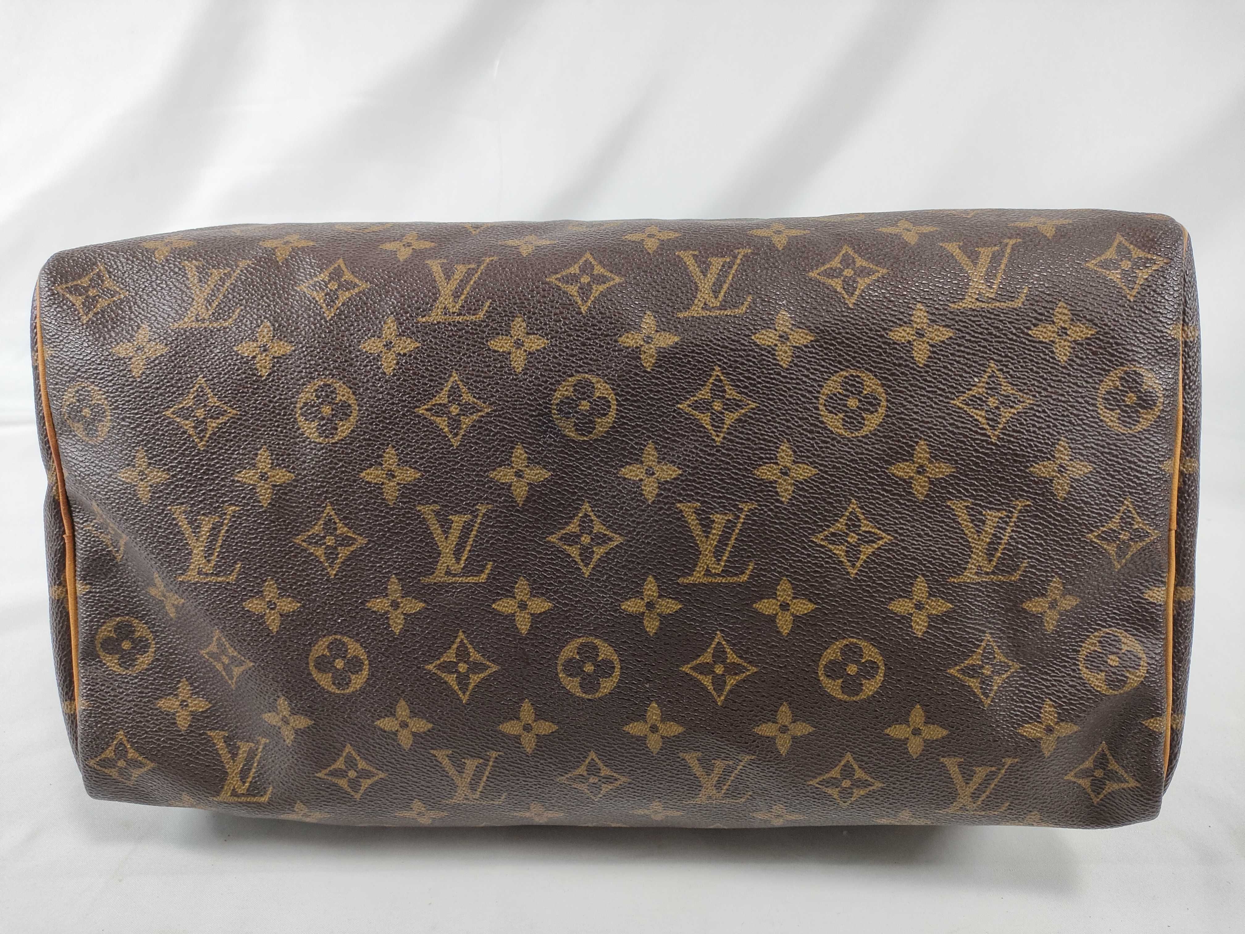 Monogram LV Monogram Speedy 35 Handbag M41524 (Purple leather, torn) Boston bag — view 8