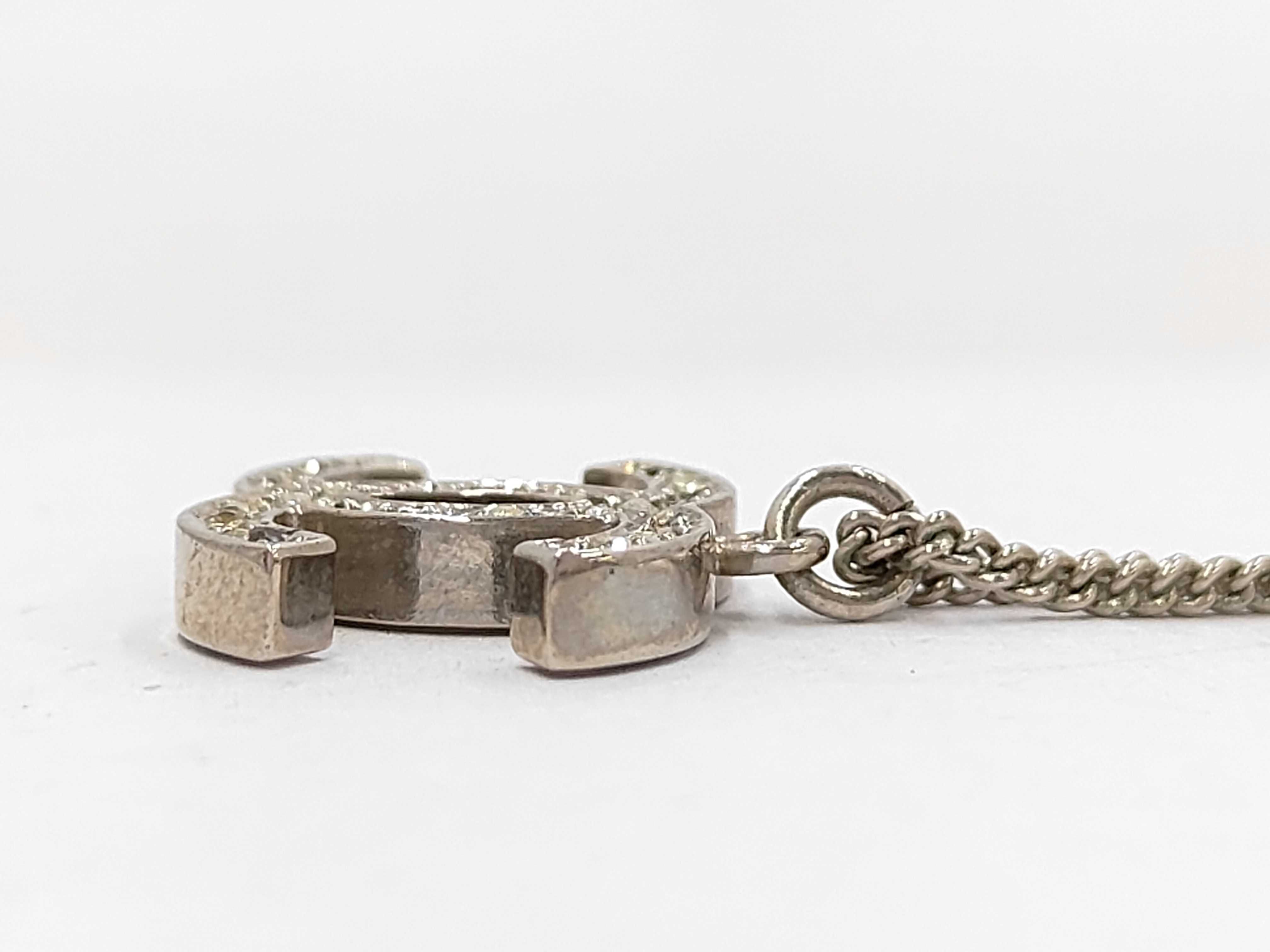 Coco Rhinestone Necklace (Silver) — view 3