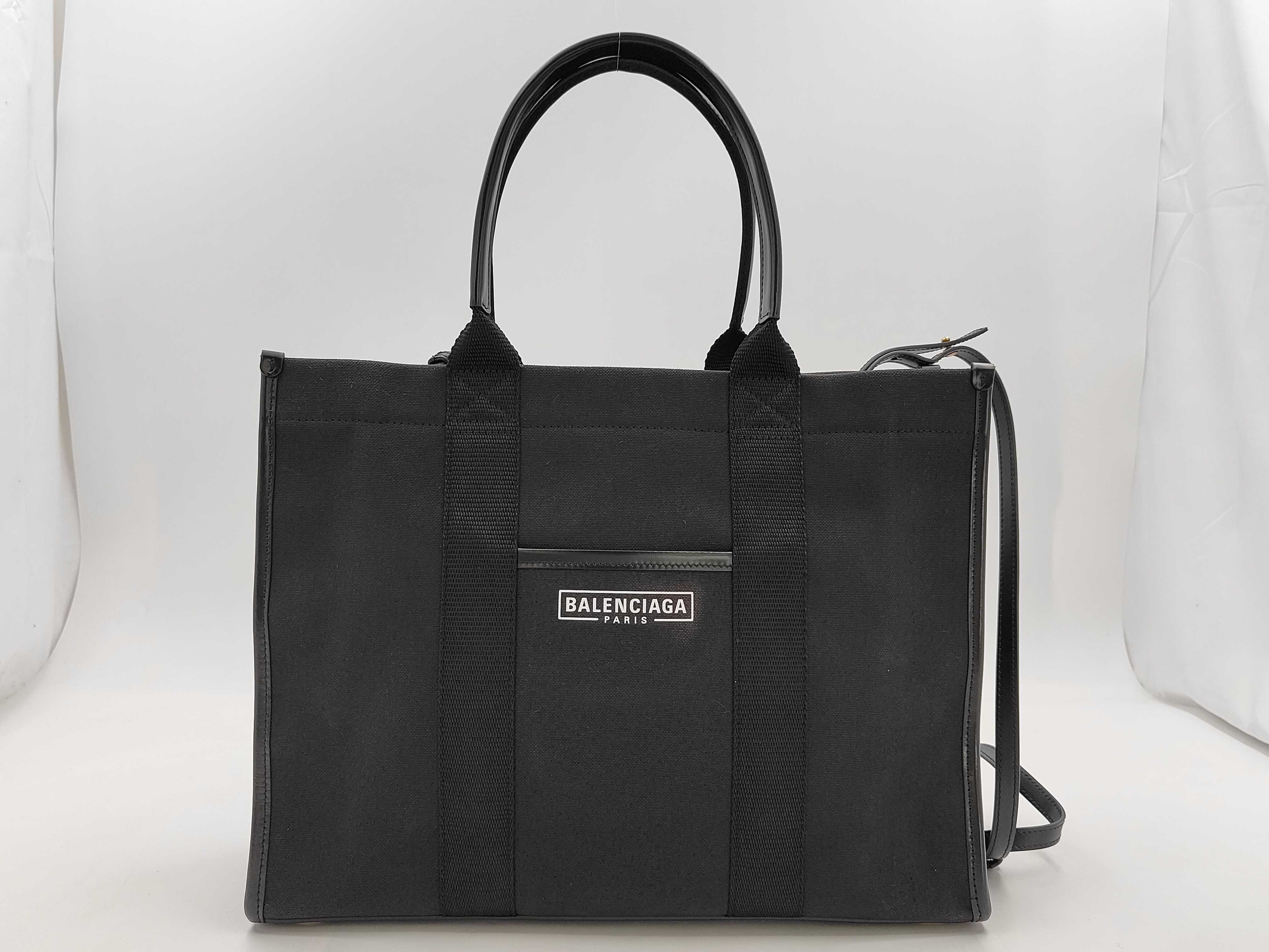 Hardware Handbag 2-way 50820 Canvas Black Handbag