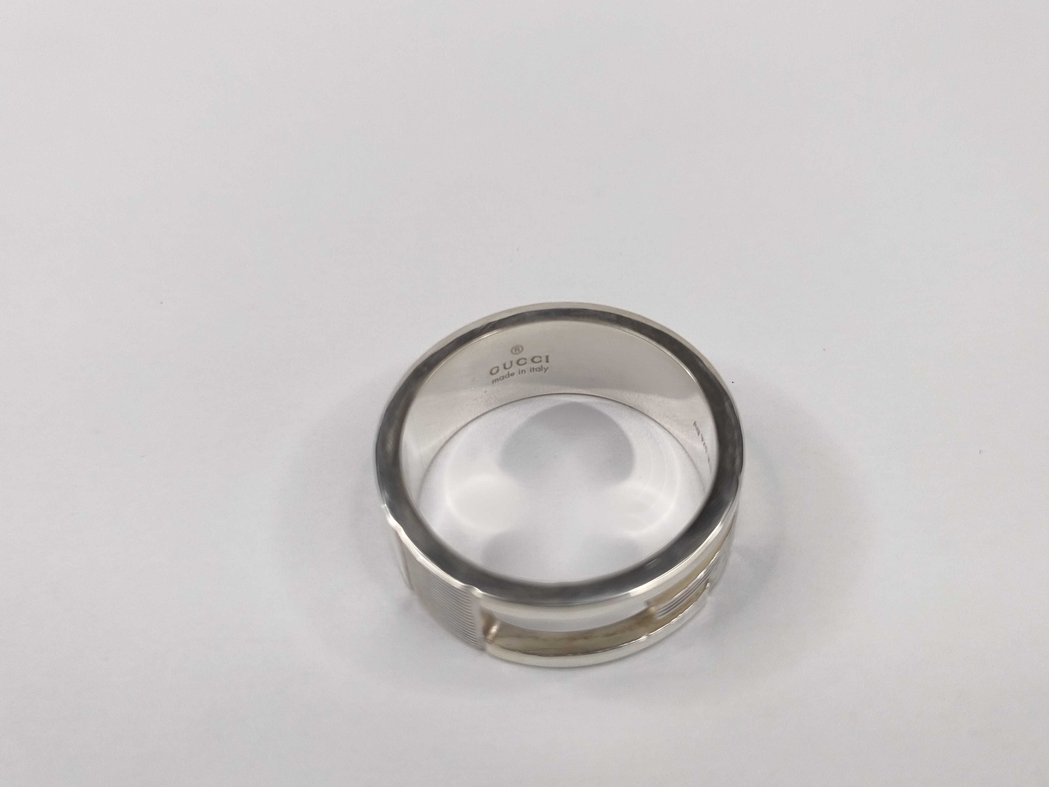 ring, branded G cutout G, 925 sterling silver, size 18, 8.2g. — view 5