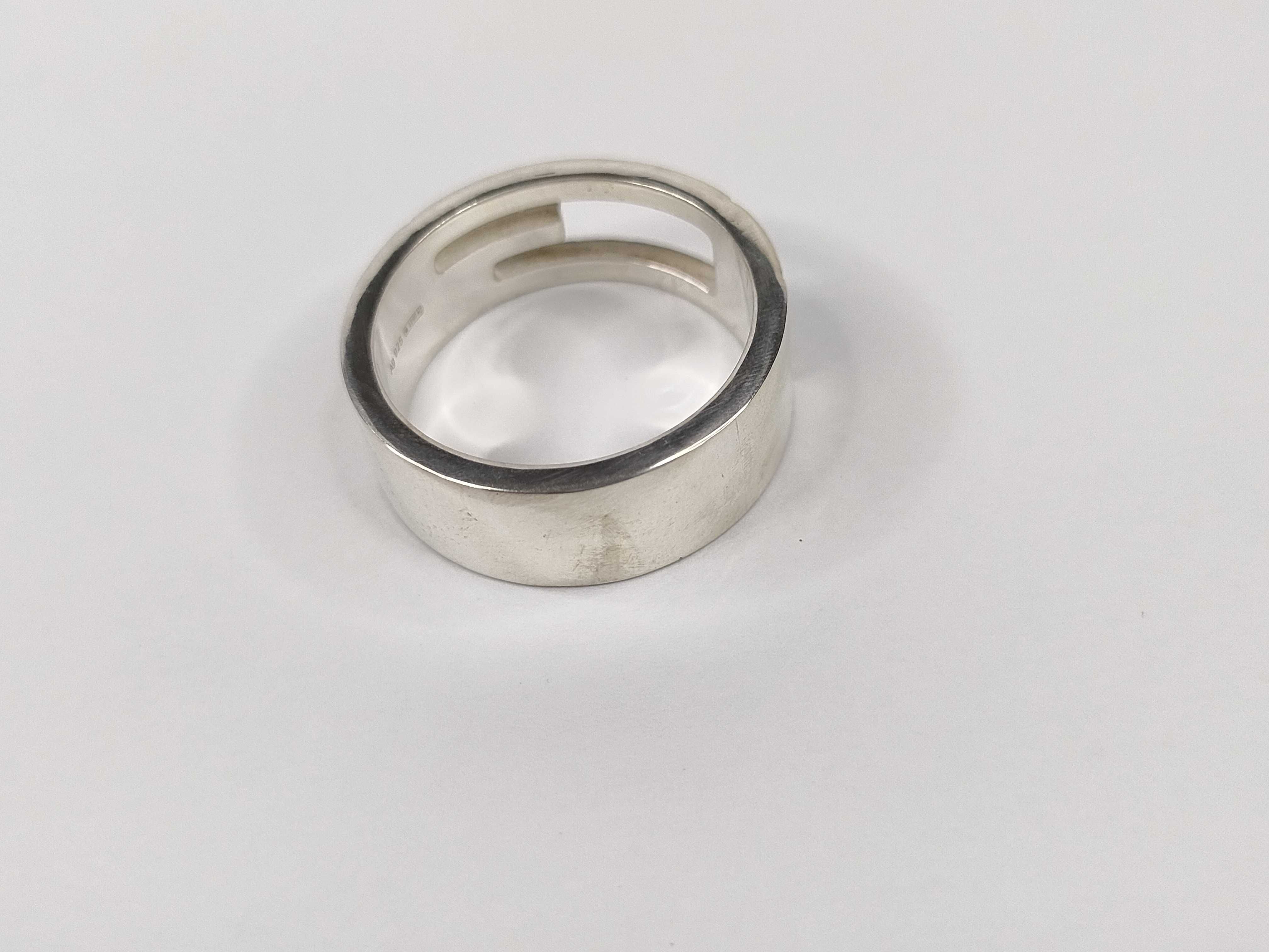 ring, branded G cutout G, 925 sterling silver, size 18, 8.2g. — view 8