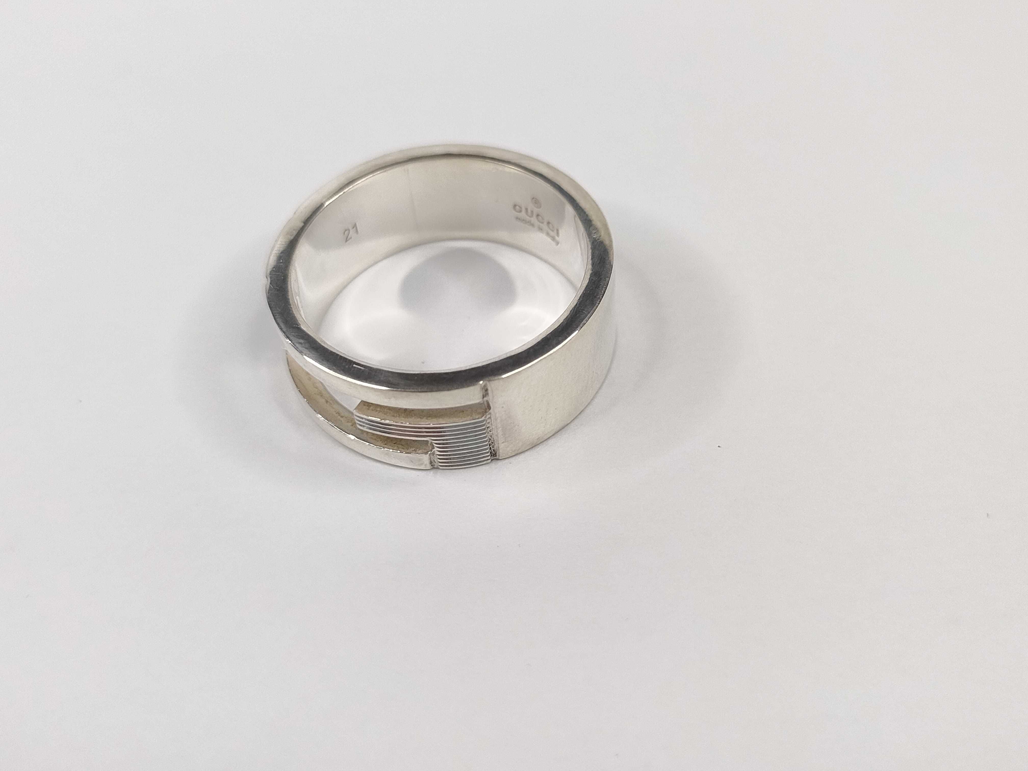 ring, branded G cutout G, 925 sterling silver, size 18, 8.2g. — view 9