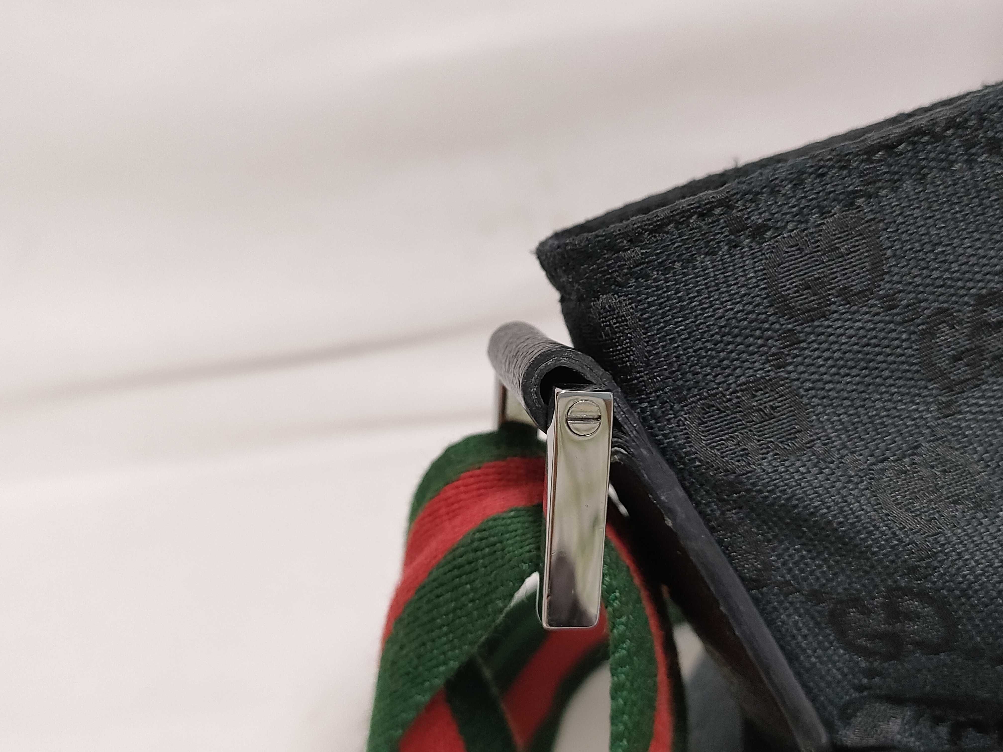 GG Shoulder Bag, Leather & Canvas, GG Pattern, Black, Sherry Line Shoulder Bag — view 5