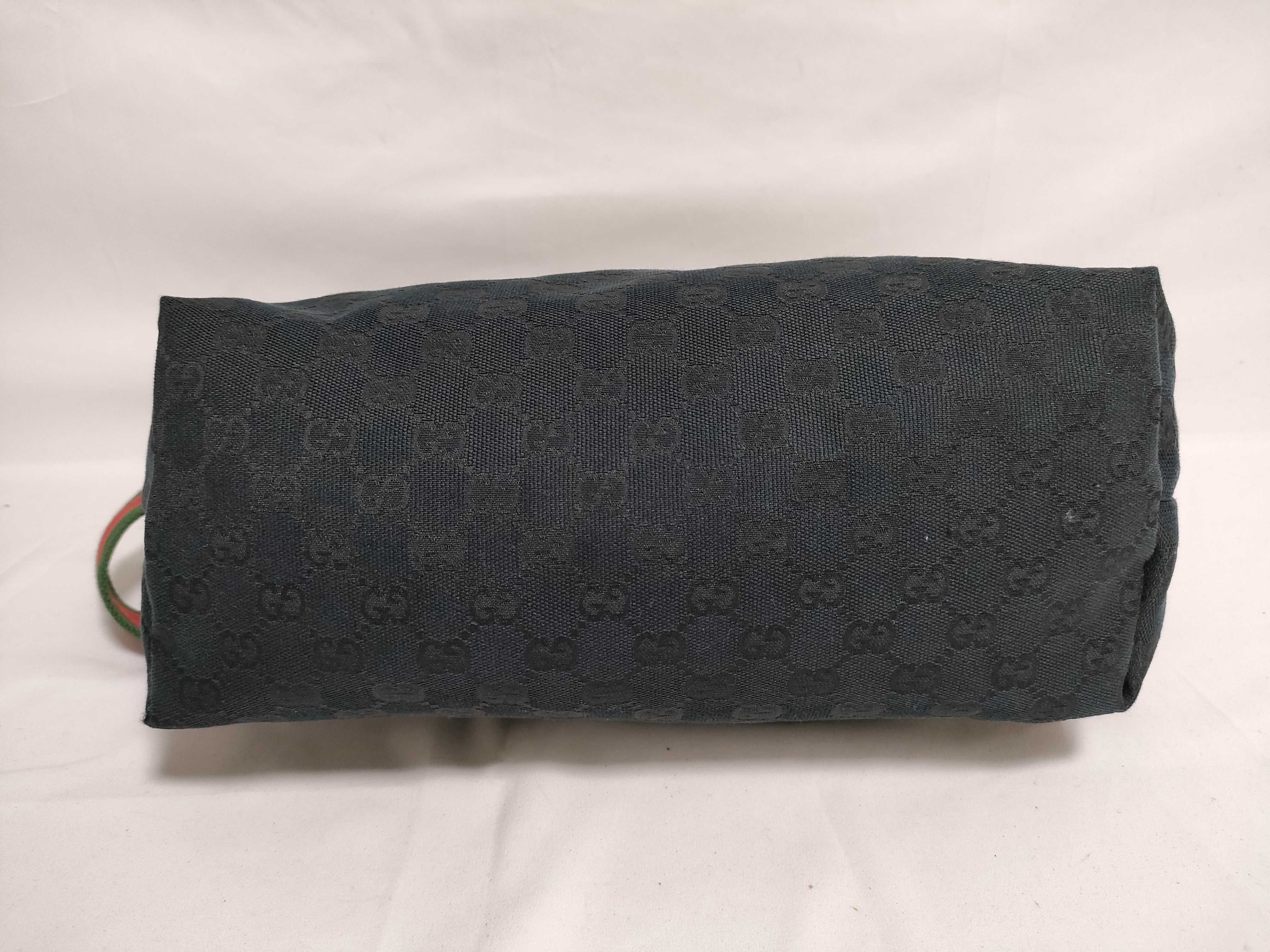GG Shoulder Bag, Leather & Canvas, GG Pattern, Black, Sherry Line Shoulder Bag — view 6