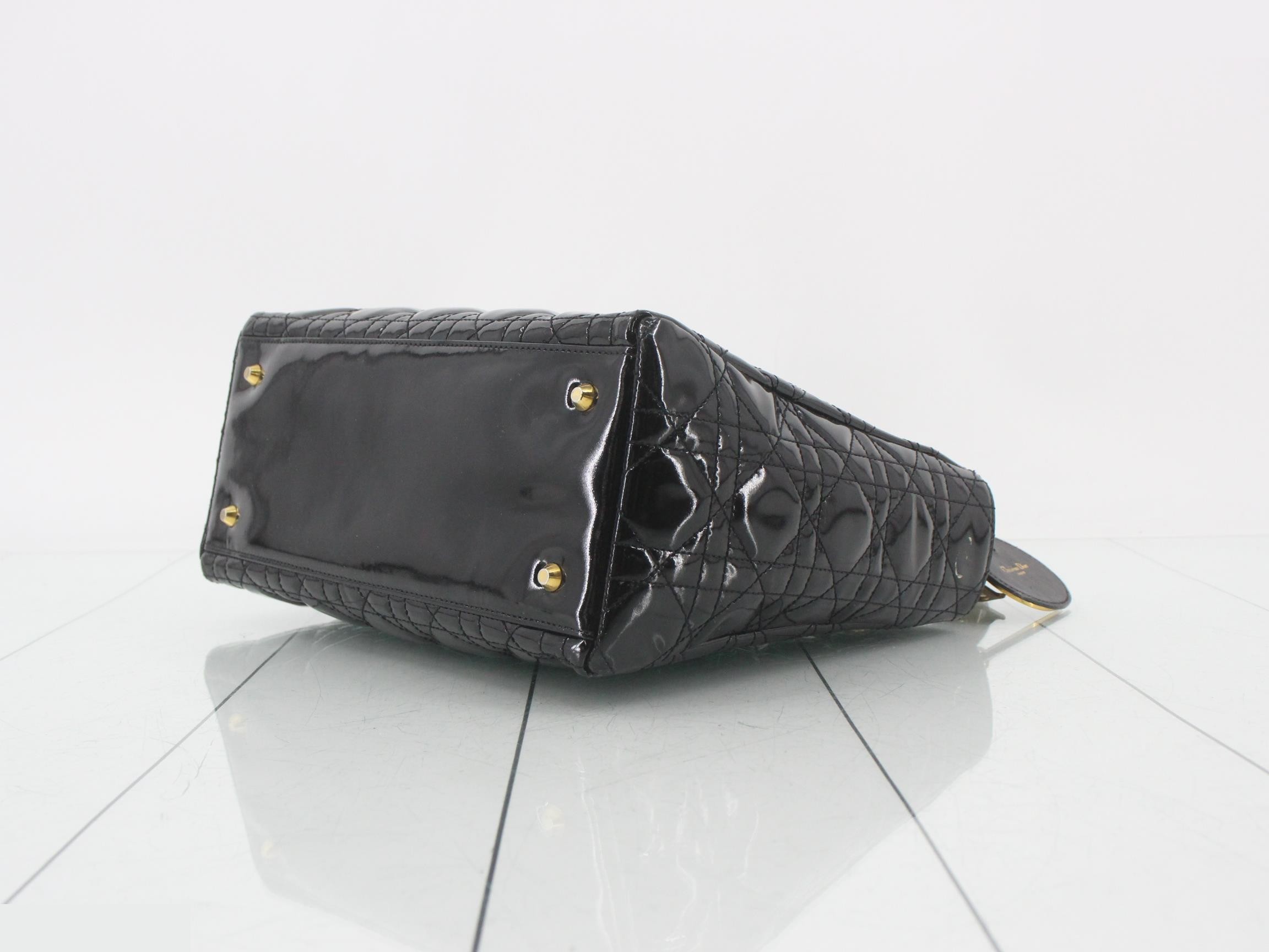Lady Dior Cannage Enamel 2-Way Handbag — view 6