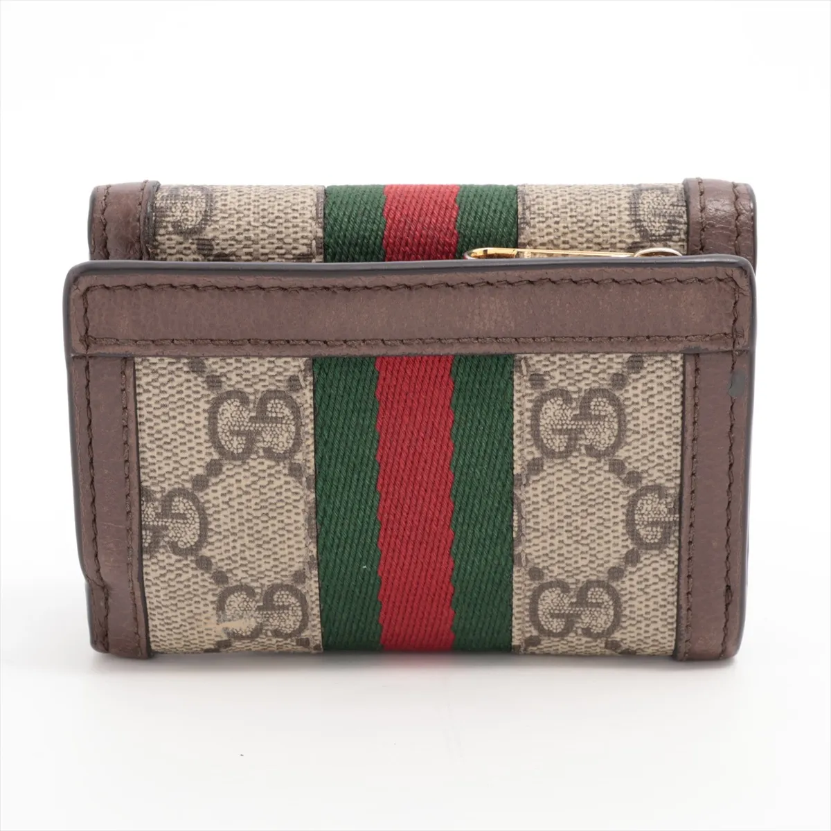 GG Supreme Ophidia 644334 PVC x Leather Compact Wallet Brown — view 2