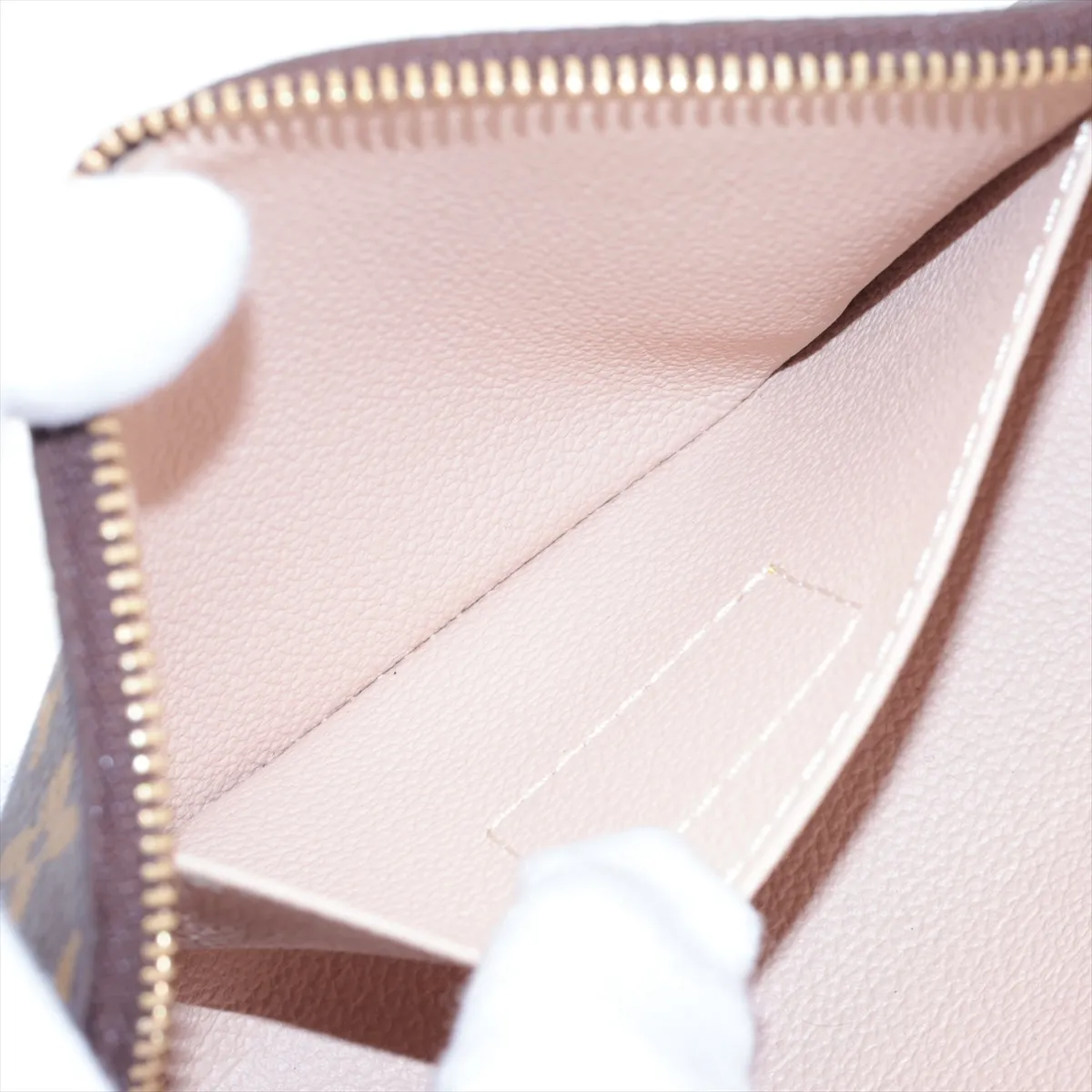 Monogram Pochette Cosmetic M47515 CA3098 Brown Pouch — view 4