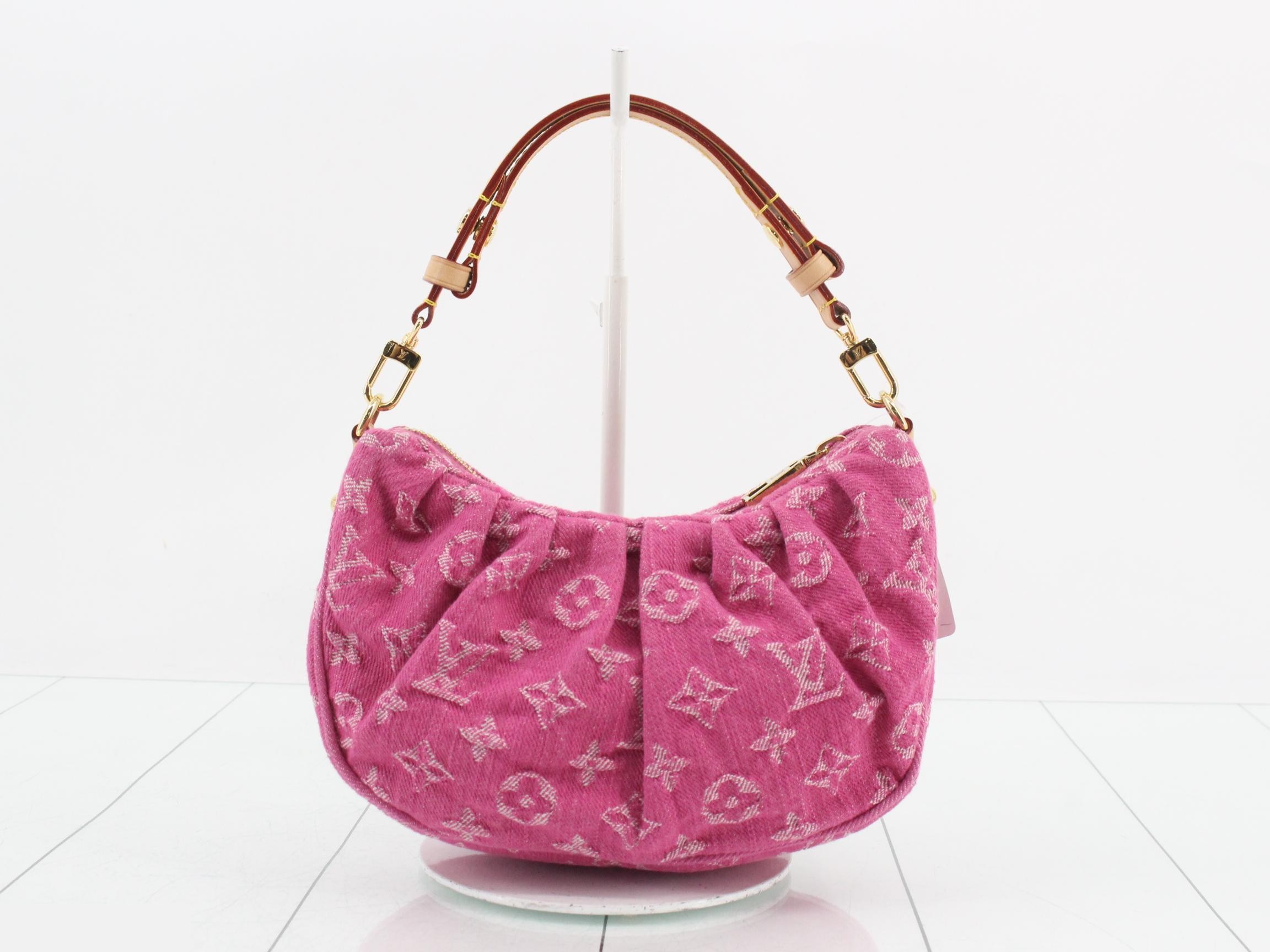 Monogram denim shoulder bag — view 2