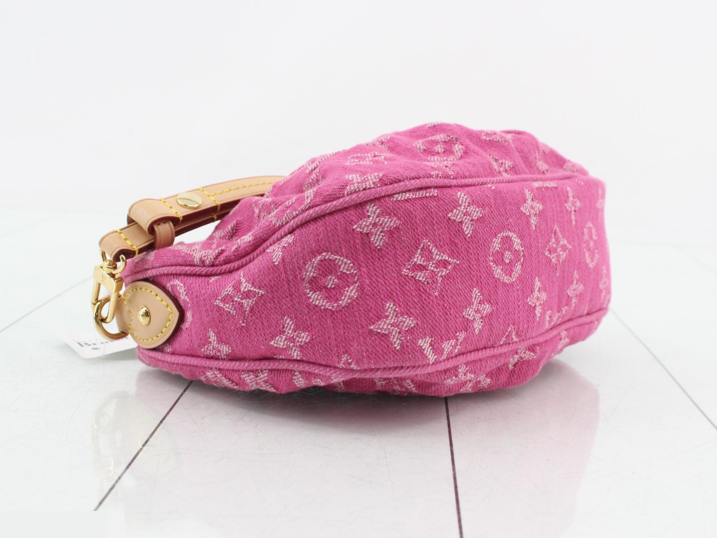 Monogram denim shoulder bag — view 5