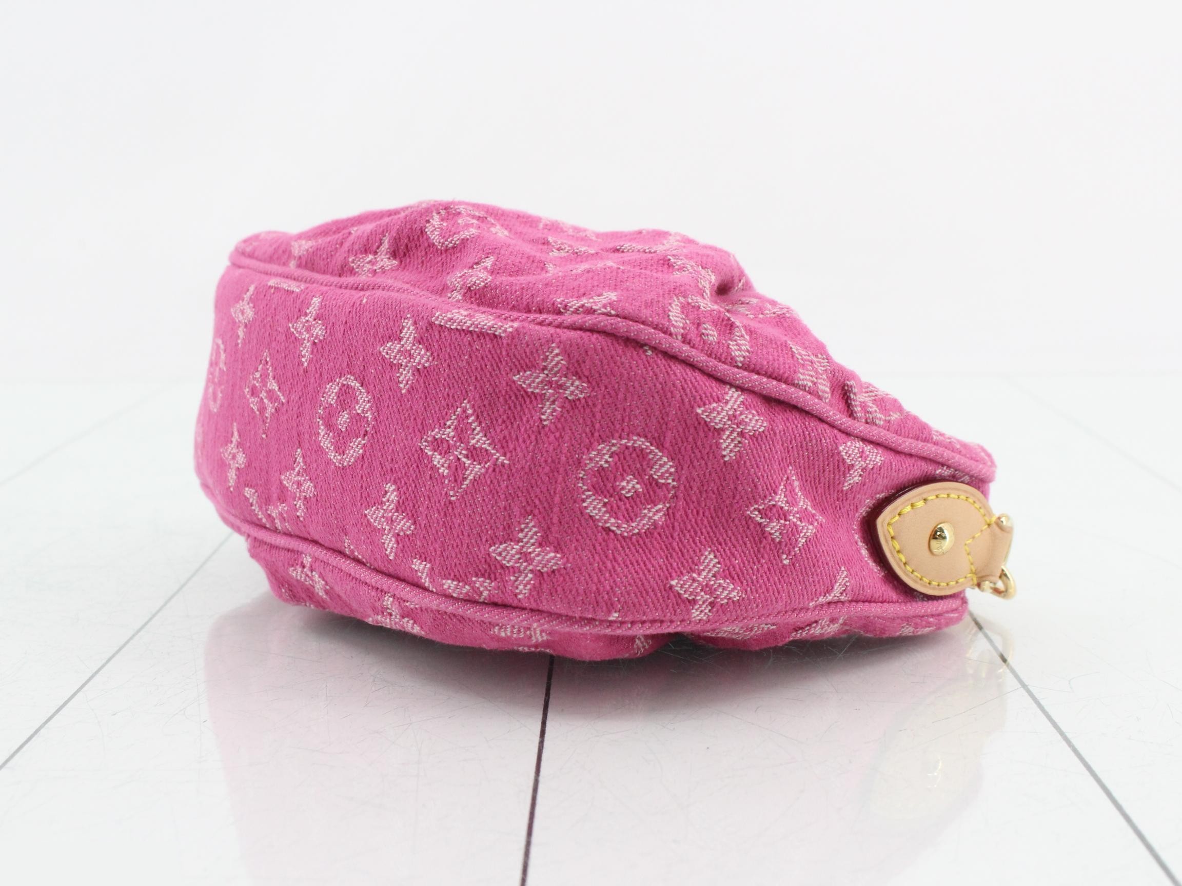 Monogram denim shoulder bag — view 6