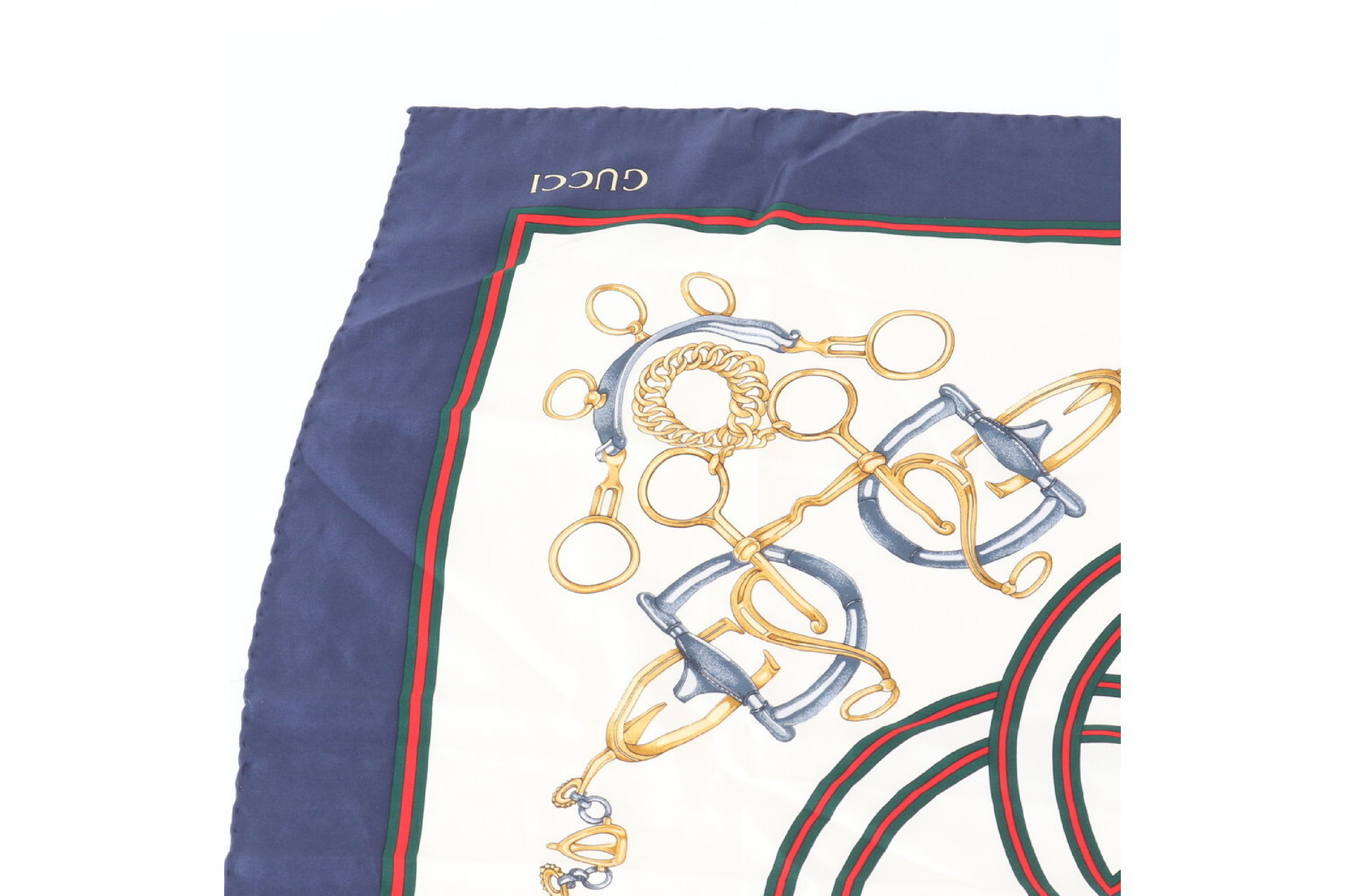 tag included, GG horse logo, 100% silk scarf, other accessories. — view 2