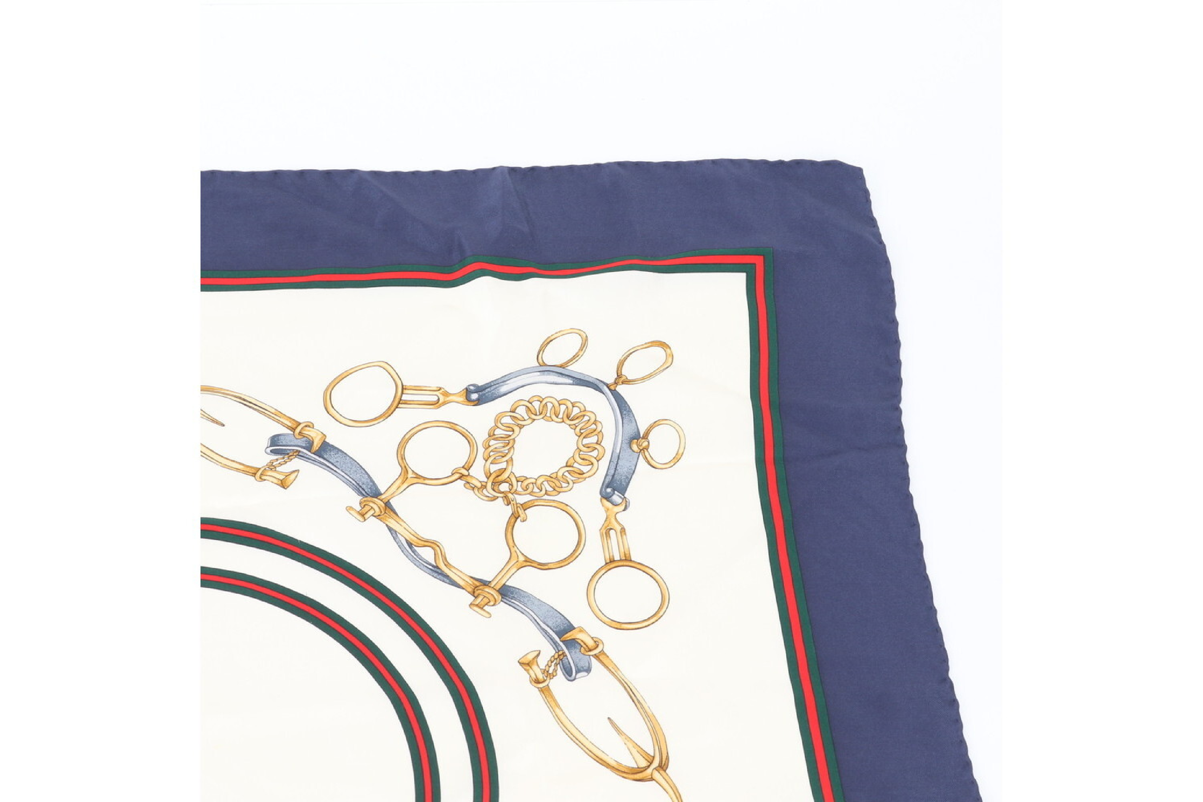 tag included, GG horse logo, 100% silk scarf, other accessories. — view 3