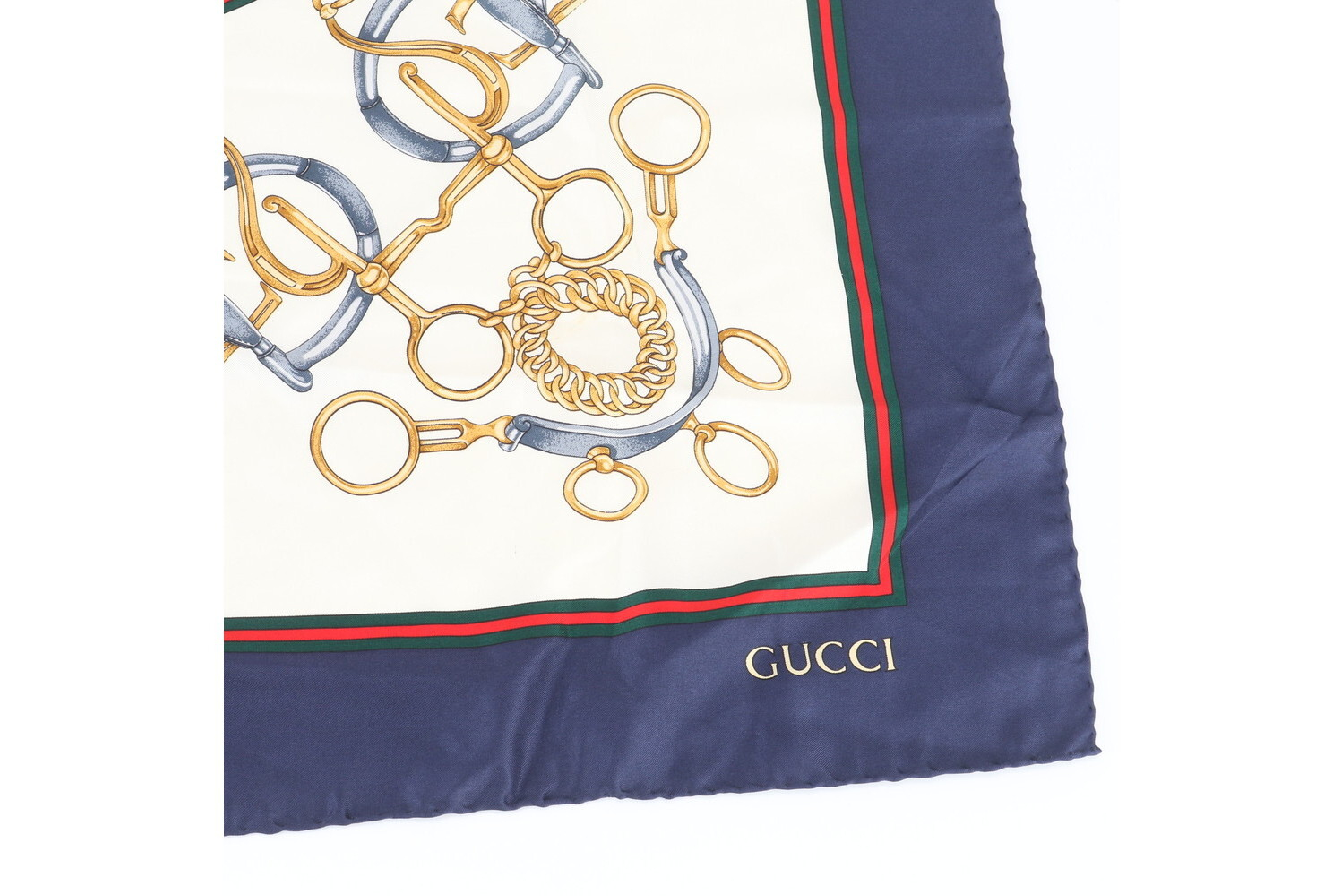 tag included, GG horse logo, 100% silk scarf, other accessories. — view 4