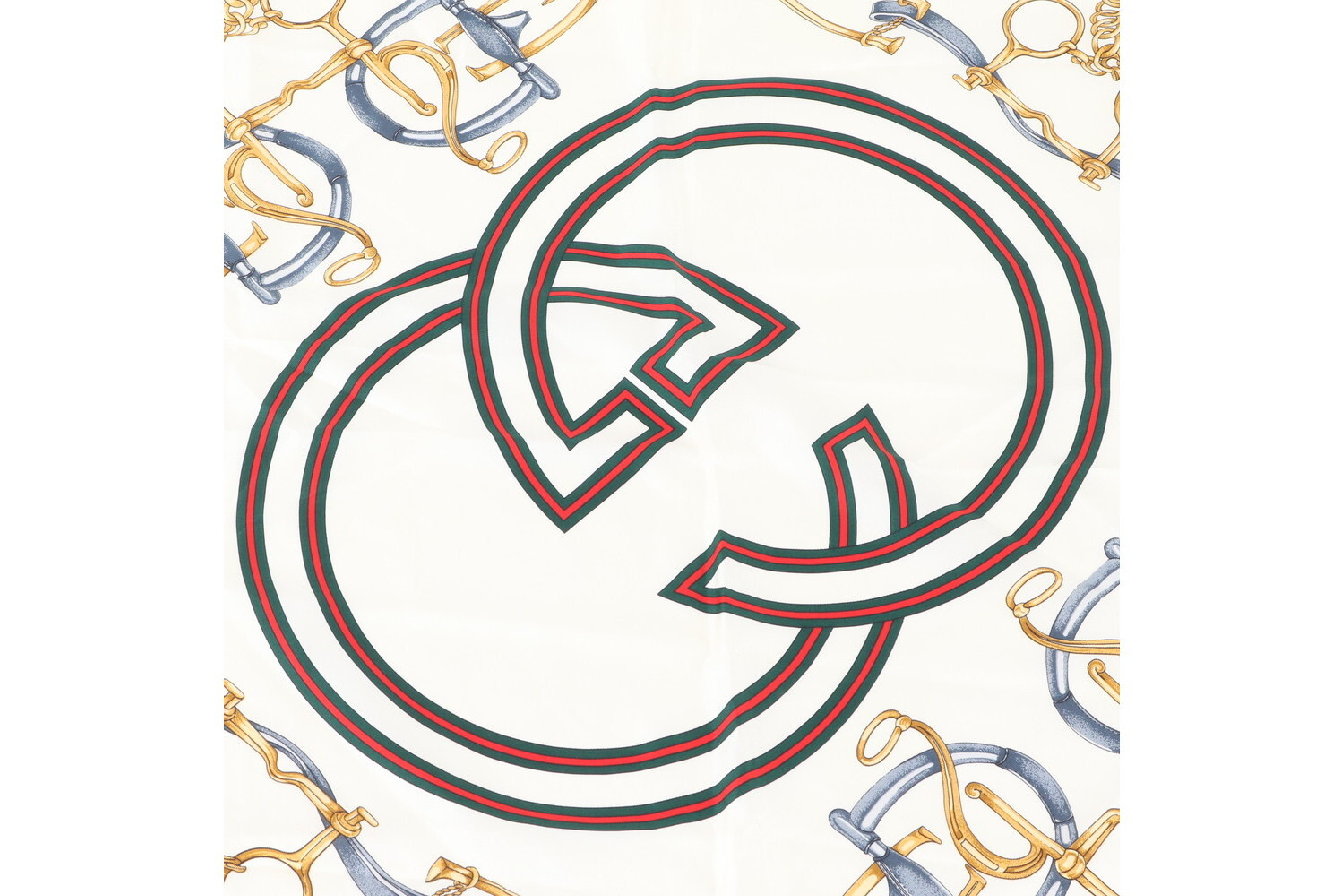tag included, GG horse logo, 100% silk scarf, other accessories. — view 6
