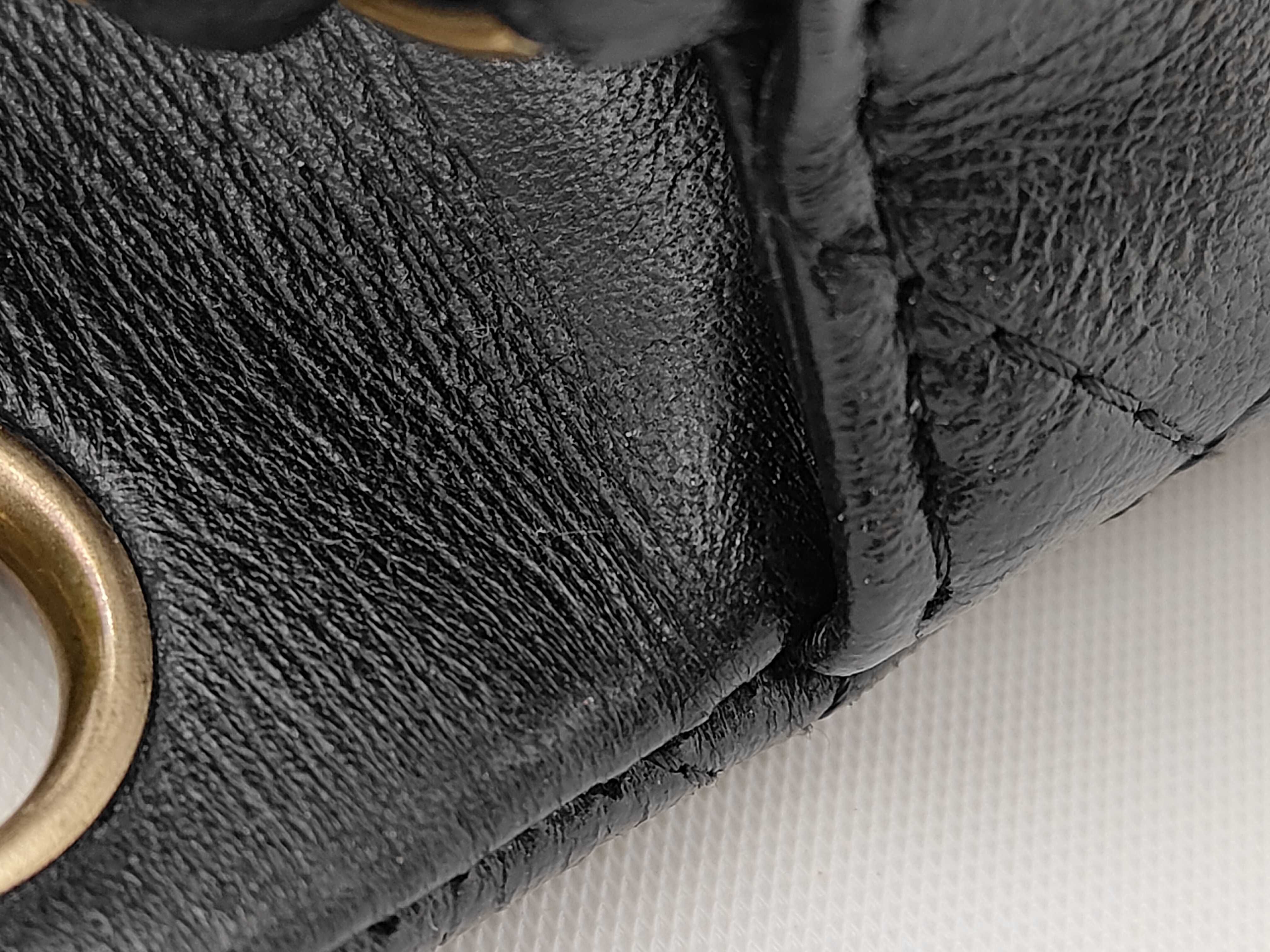 Matelassé Mini Chain Shoulder Bag, Black, Serial Number 17 — view 8