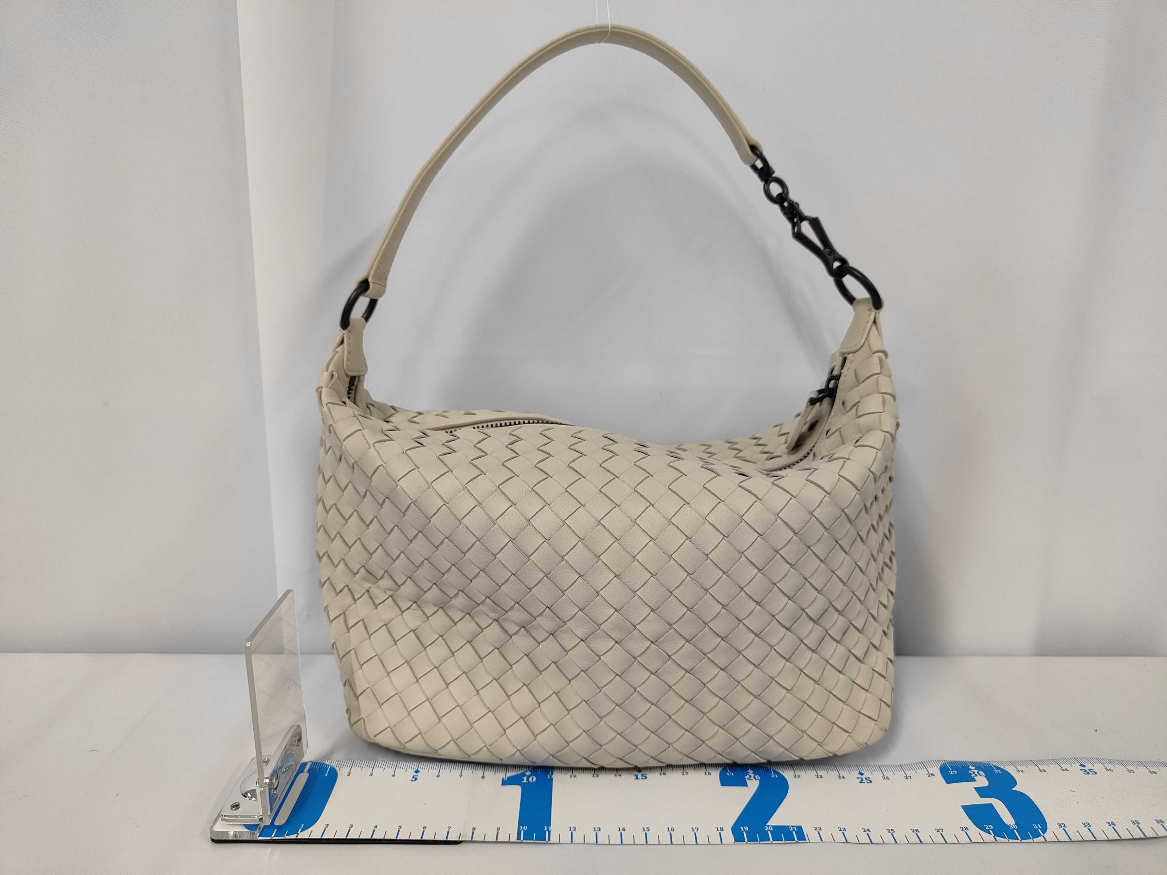 Intrecciato One-Shoulder Handbag White - Shoulder Bag — view 2