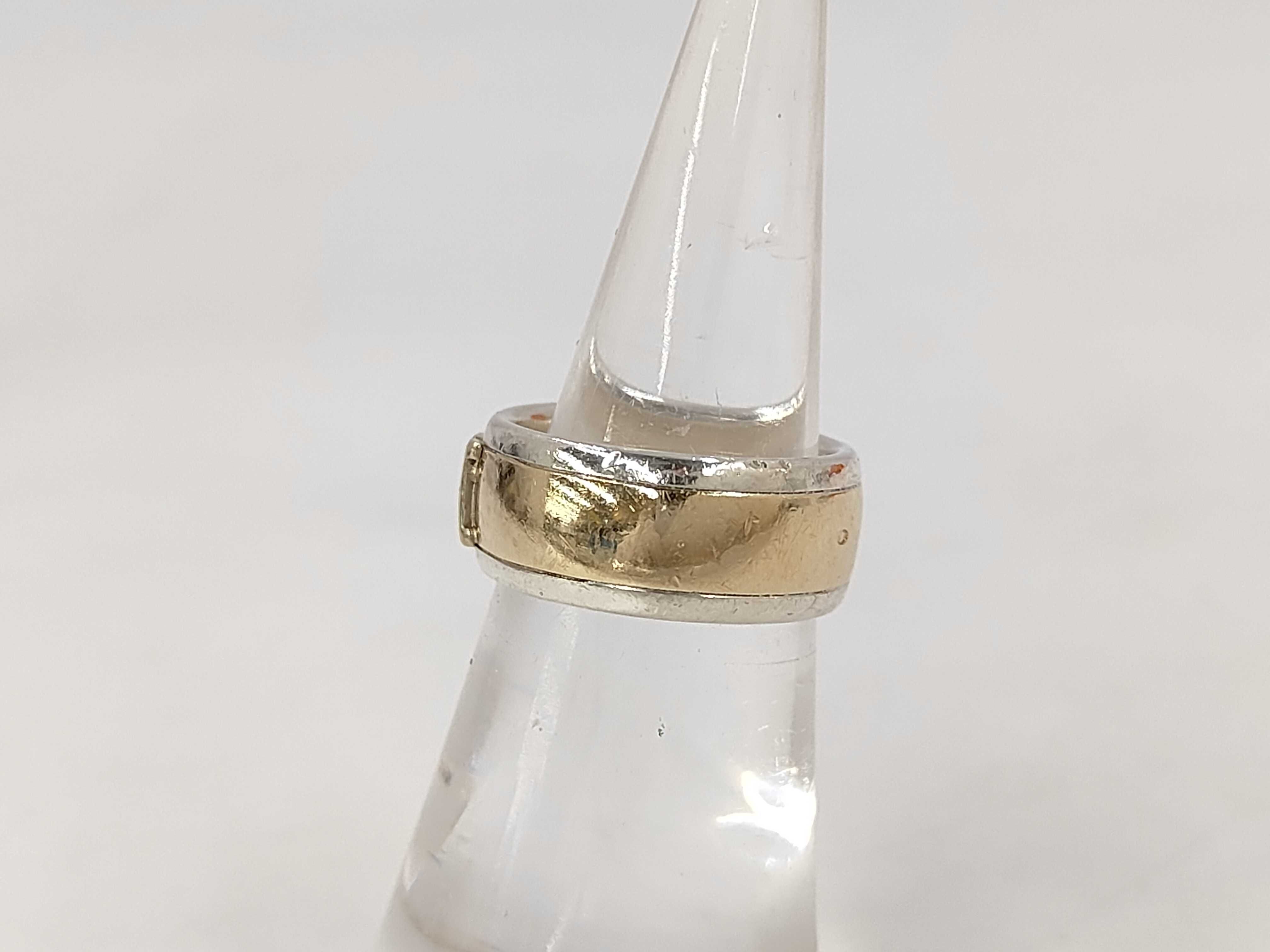 H-logo ring, combination of 925/750, size 50. — view 2