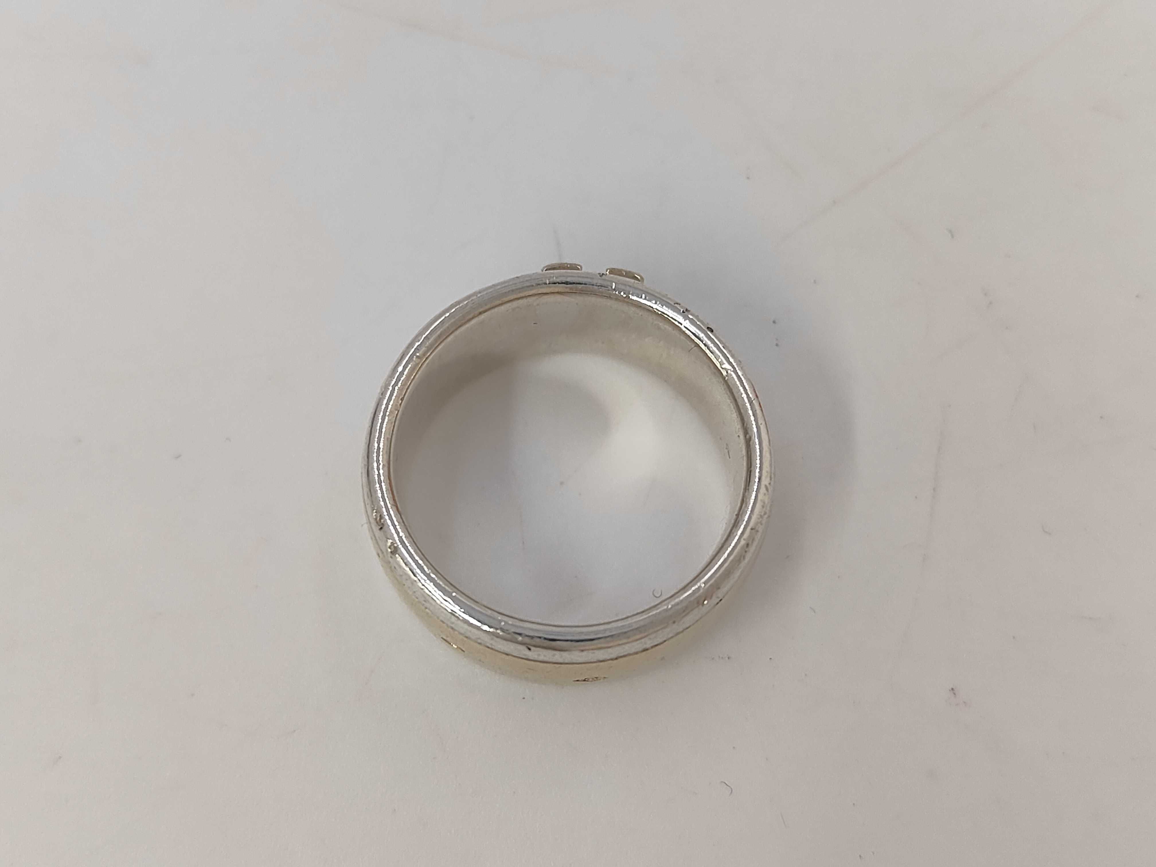 H-logo ring, combination of 925/750, size 50. — view 3