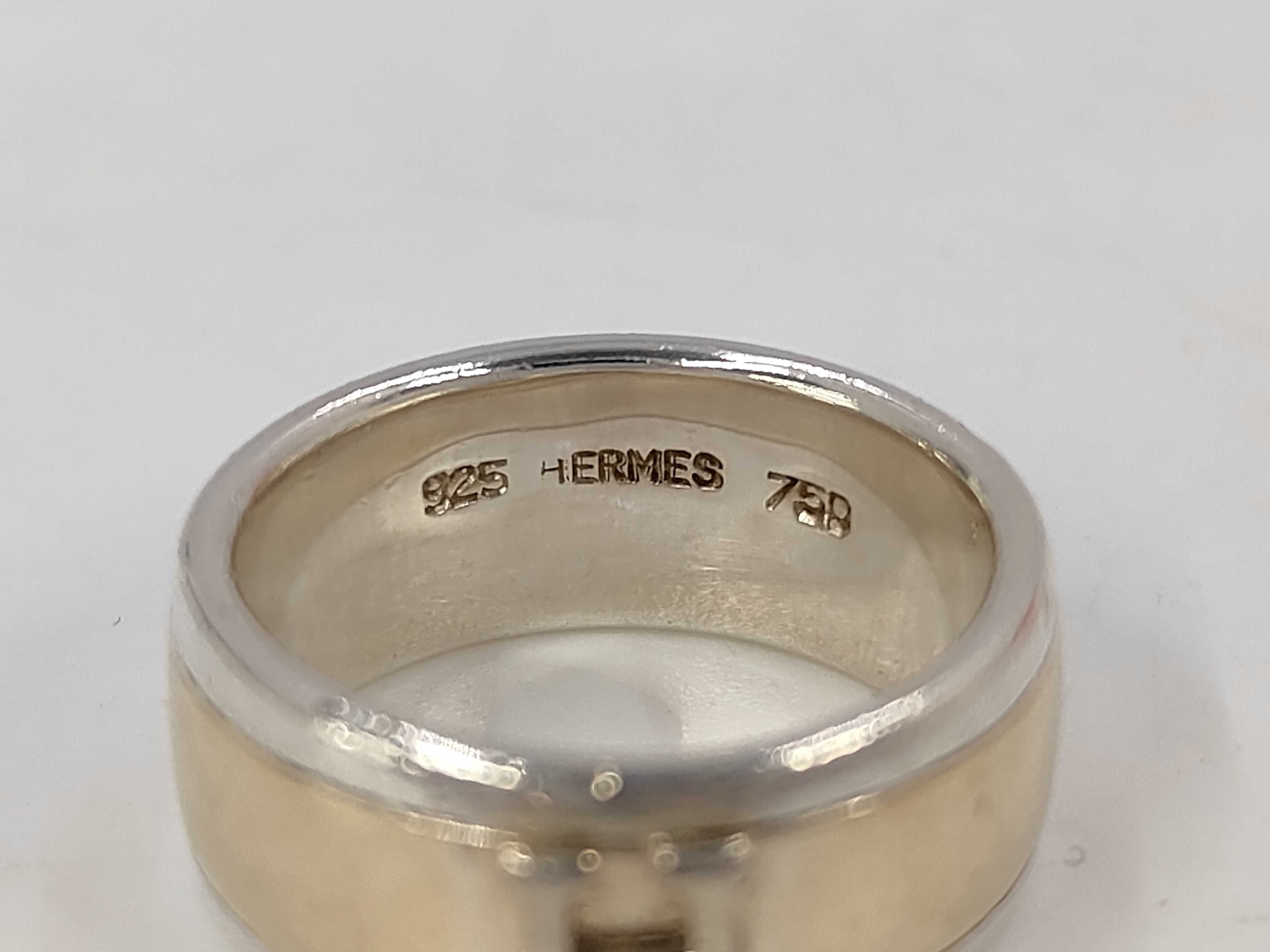H-logo ring, combination of 925/750, size 50. — view 5