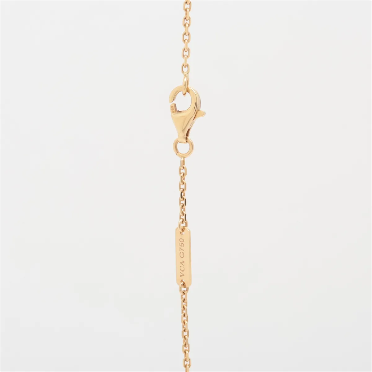 Vintage Alhambra Onyx Necklace 750 (Yellow Gold) 5.3g JB103056 (Stone has — view 3