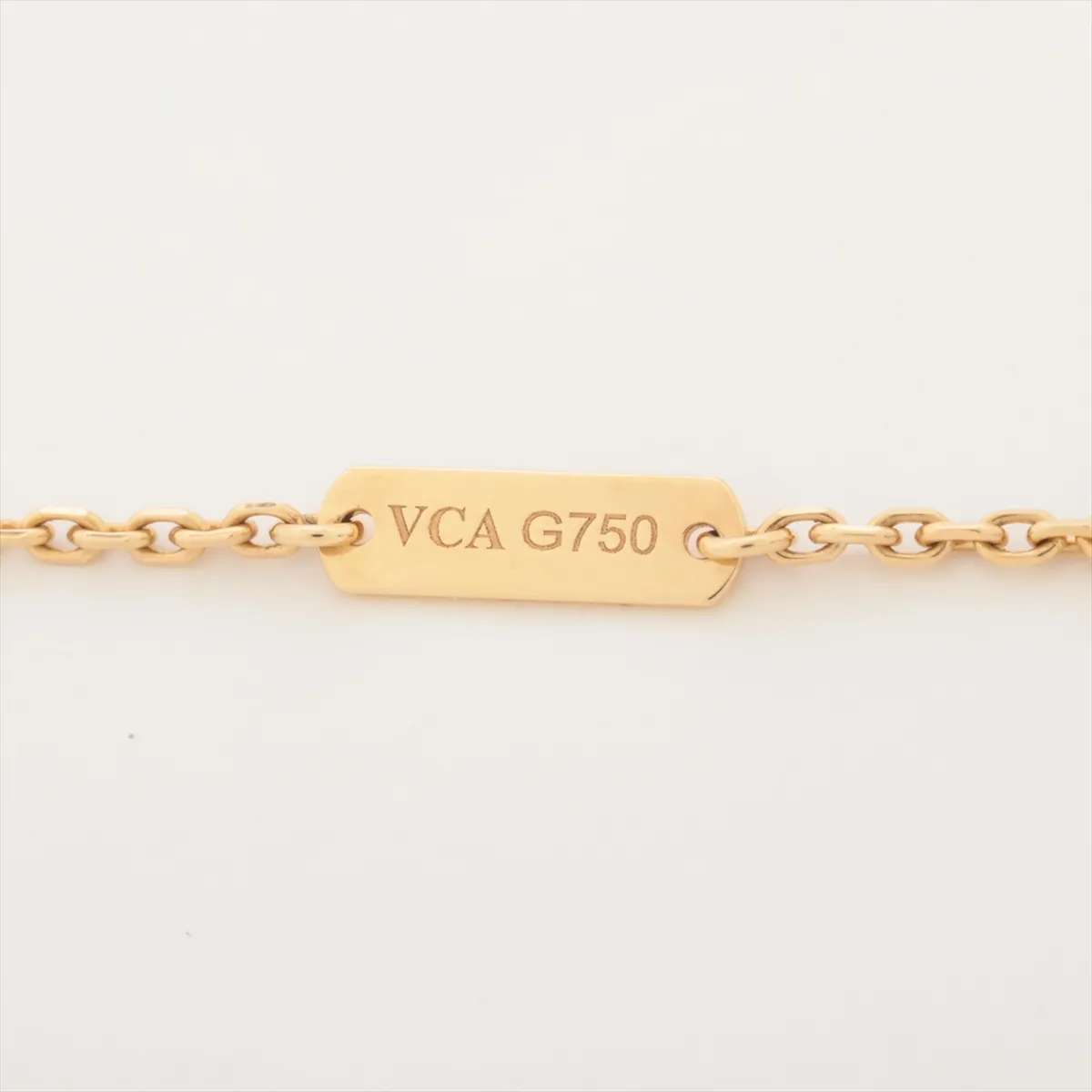 Vintage Alhambra Onyx Necklace 750 (Yellow Gold) 5.3g JB103056 (Stone has — view 4