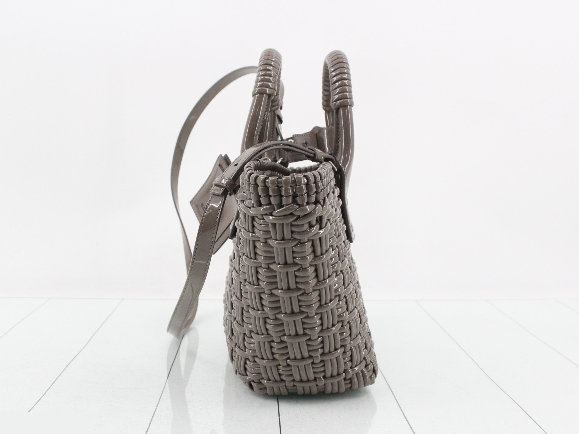 Bistro Basket Bag, 2-Way, Gray — view 3