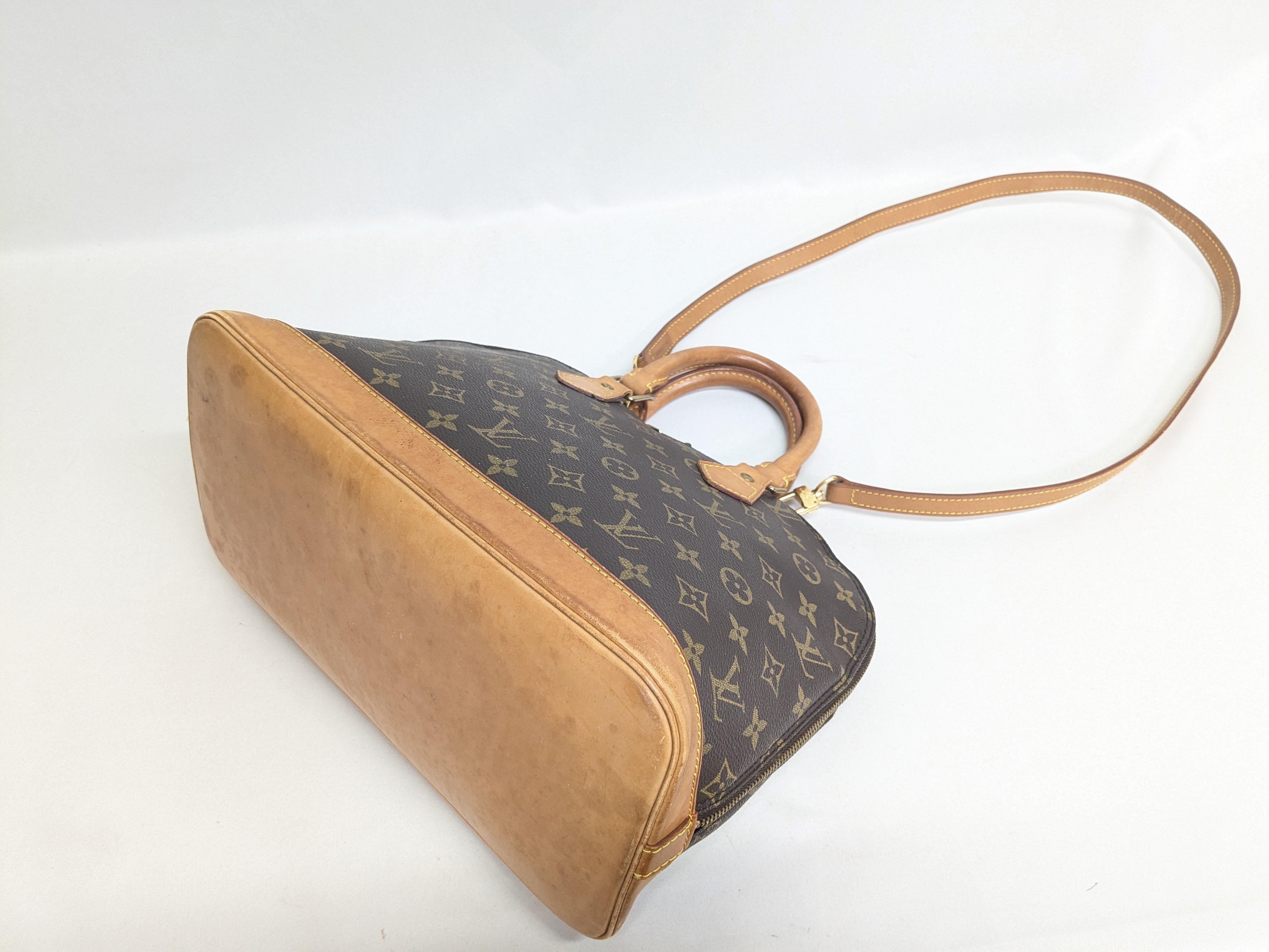 LV Monogram Alma PM Handbag with Strap — view 4
