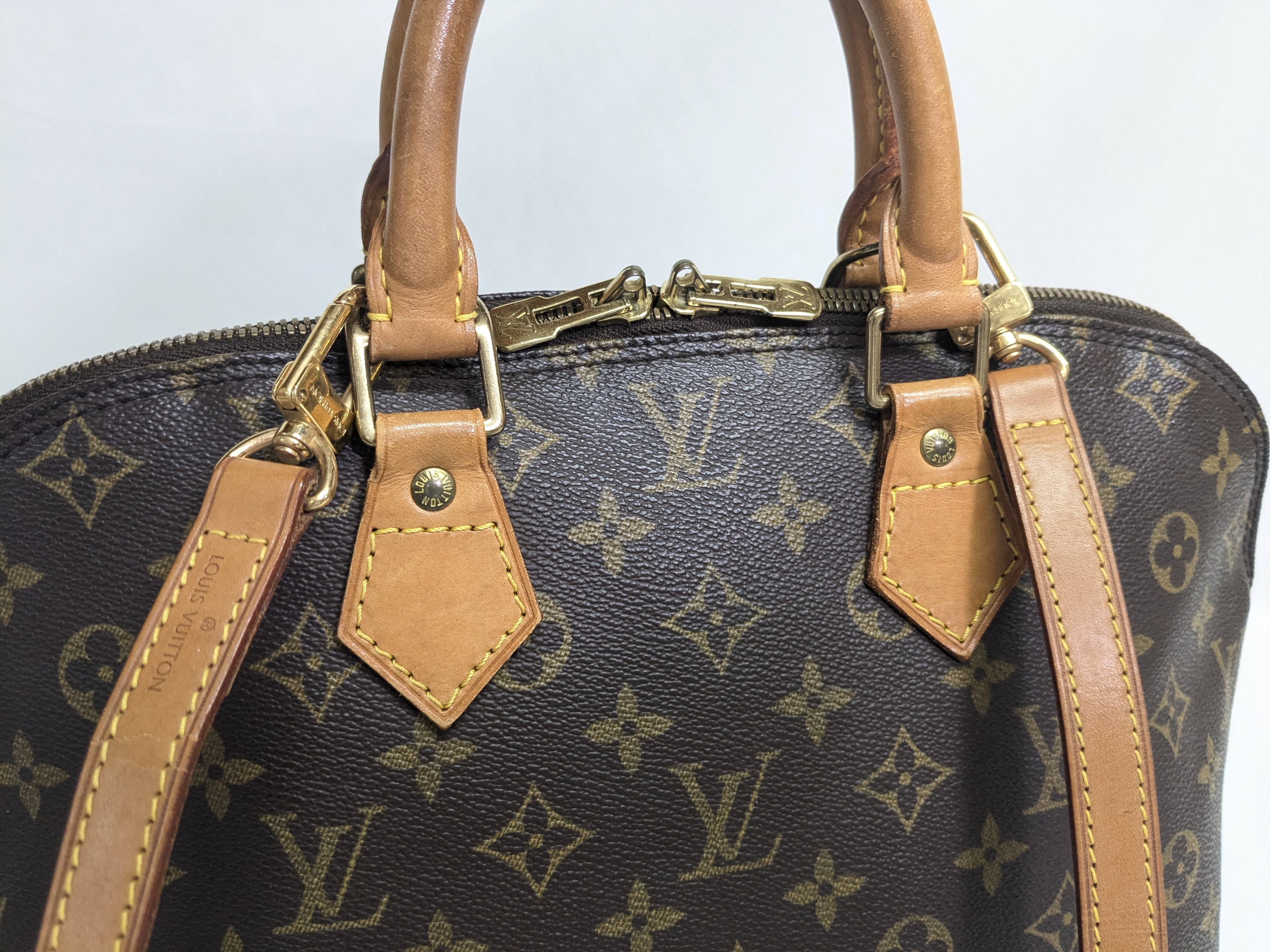 LV Monogram Alma PM Handbag with Strap — view 6