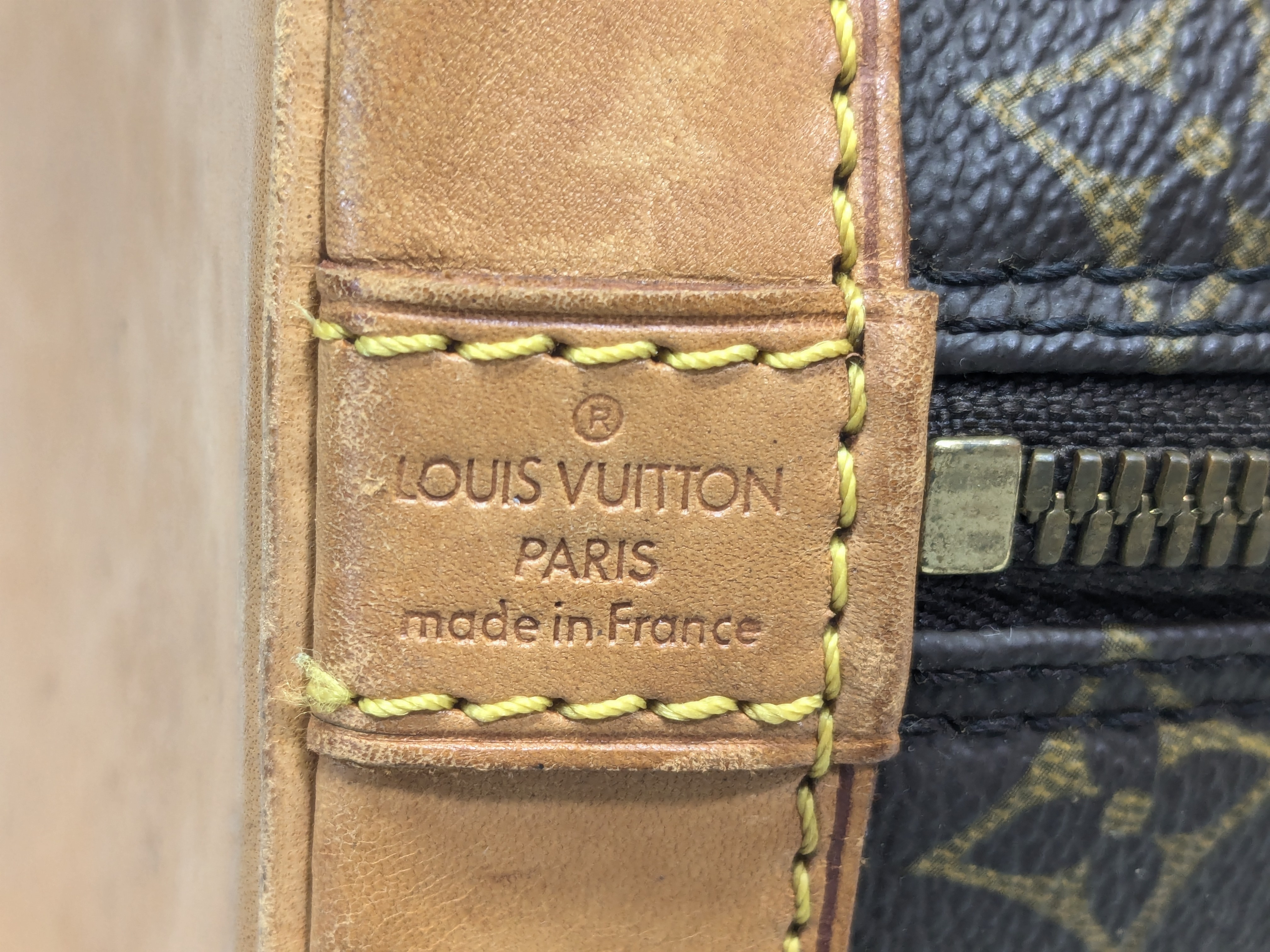 LV Monogram Alma PM Handbag with Strap — view 8