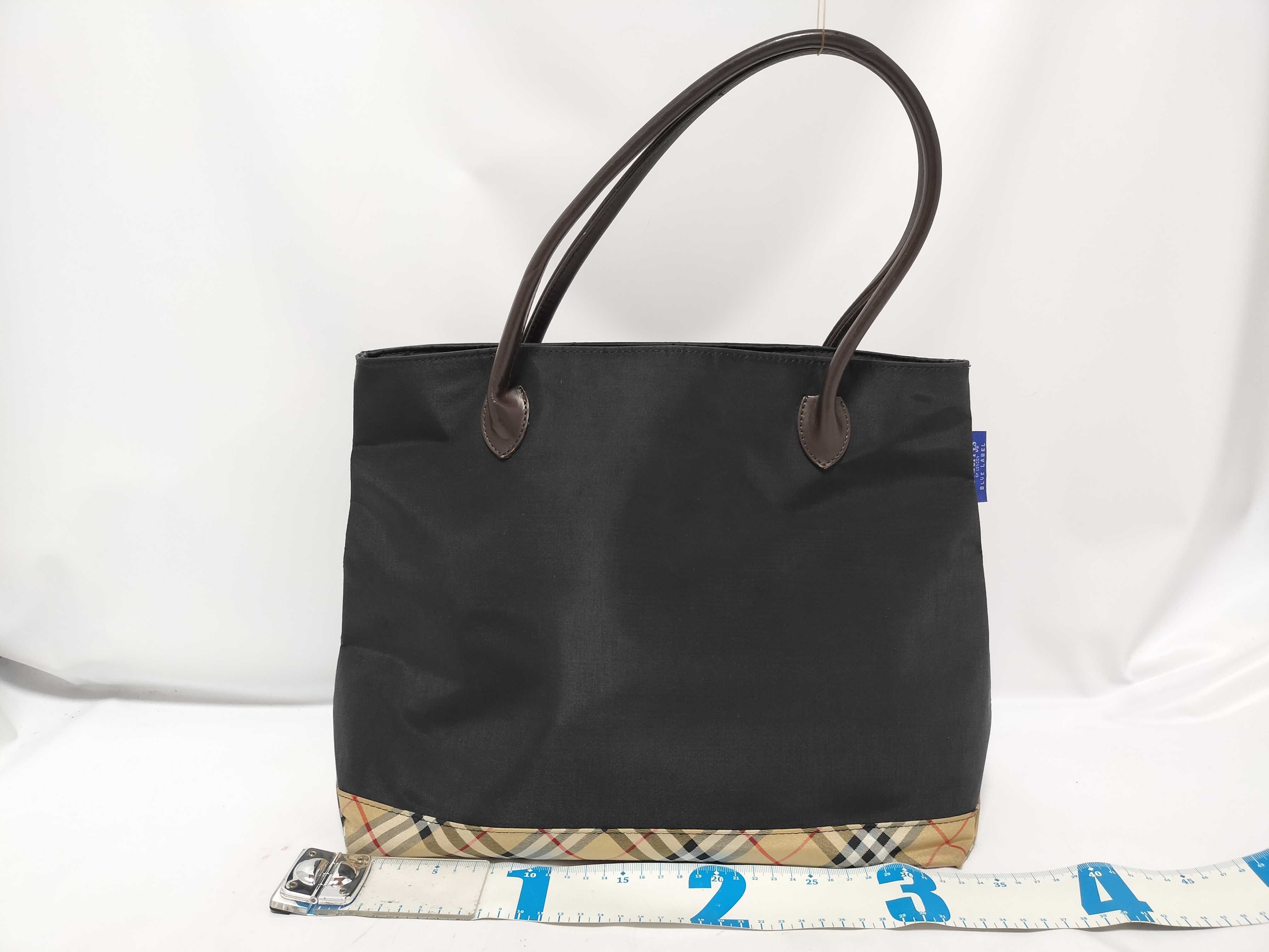 Blue Label Burberrys Nylon Tote Bag Nova Check — view 2