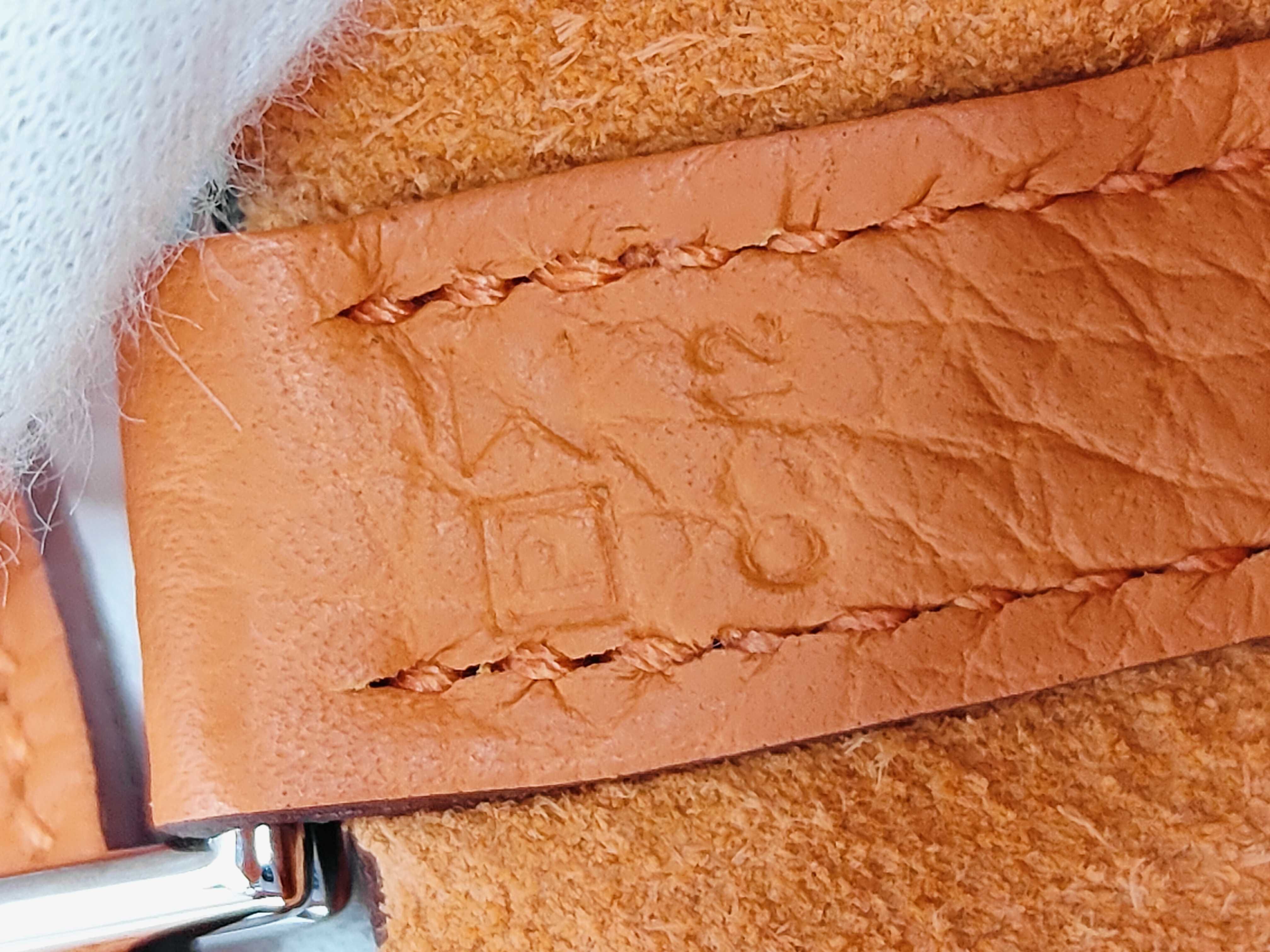 Picotin Lock PM Togo Orange Silver Hardware P Handbag — view 9