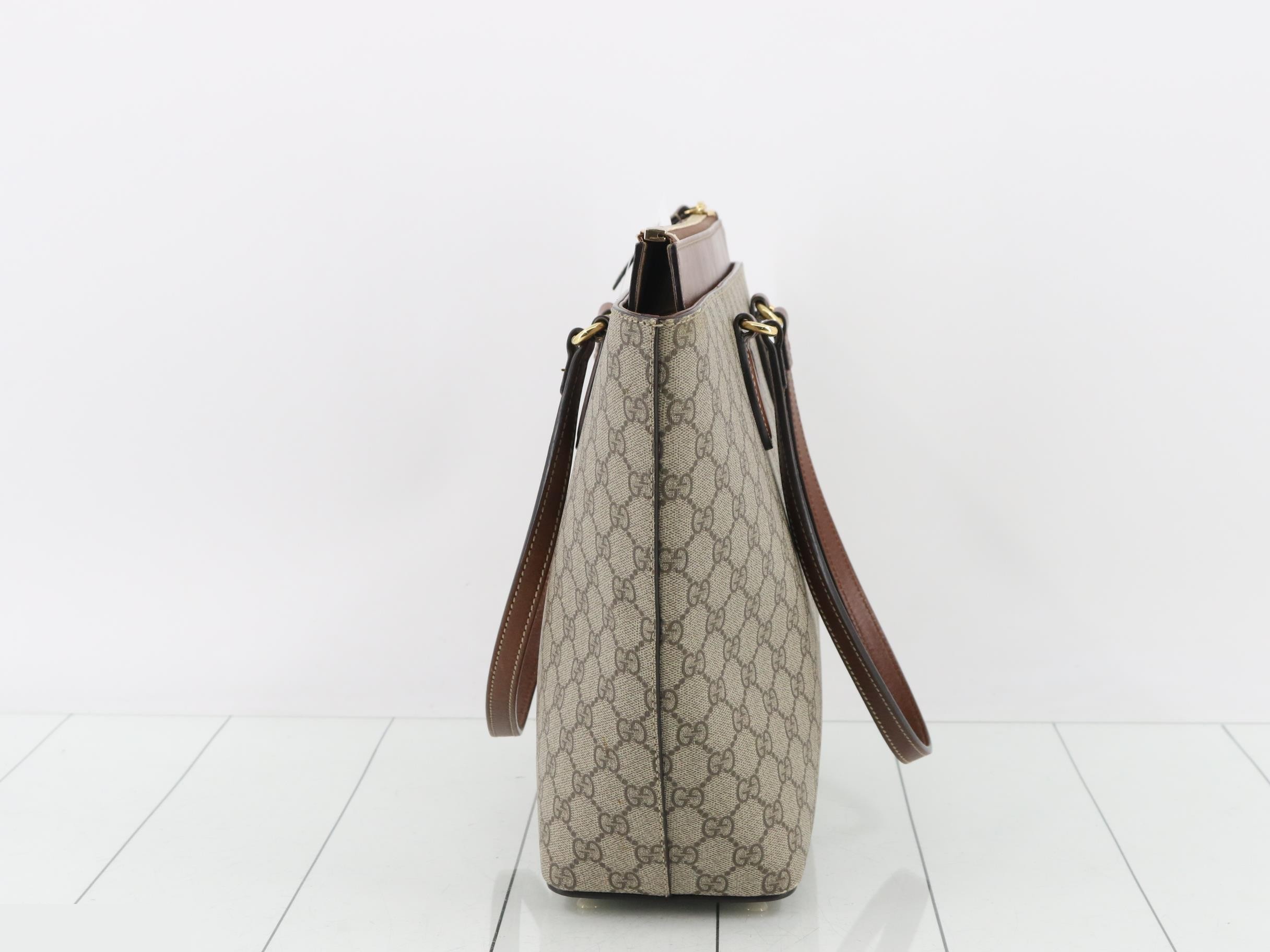 GG Supreme Tote Bag, Beige — view 3
