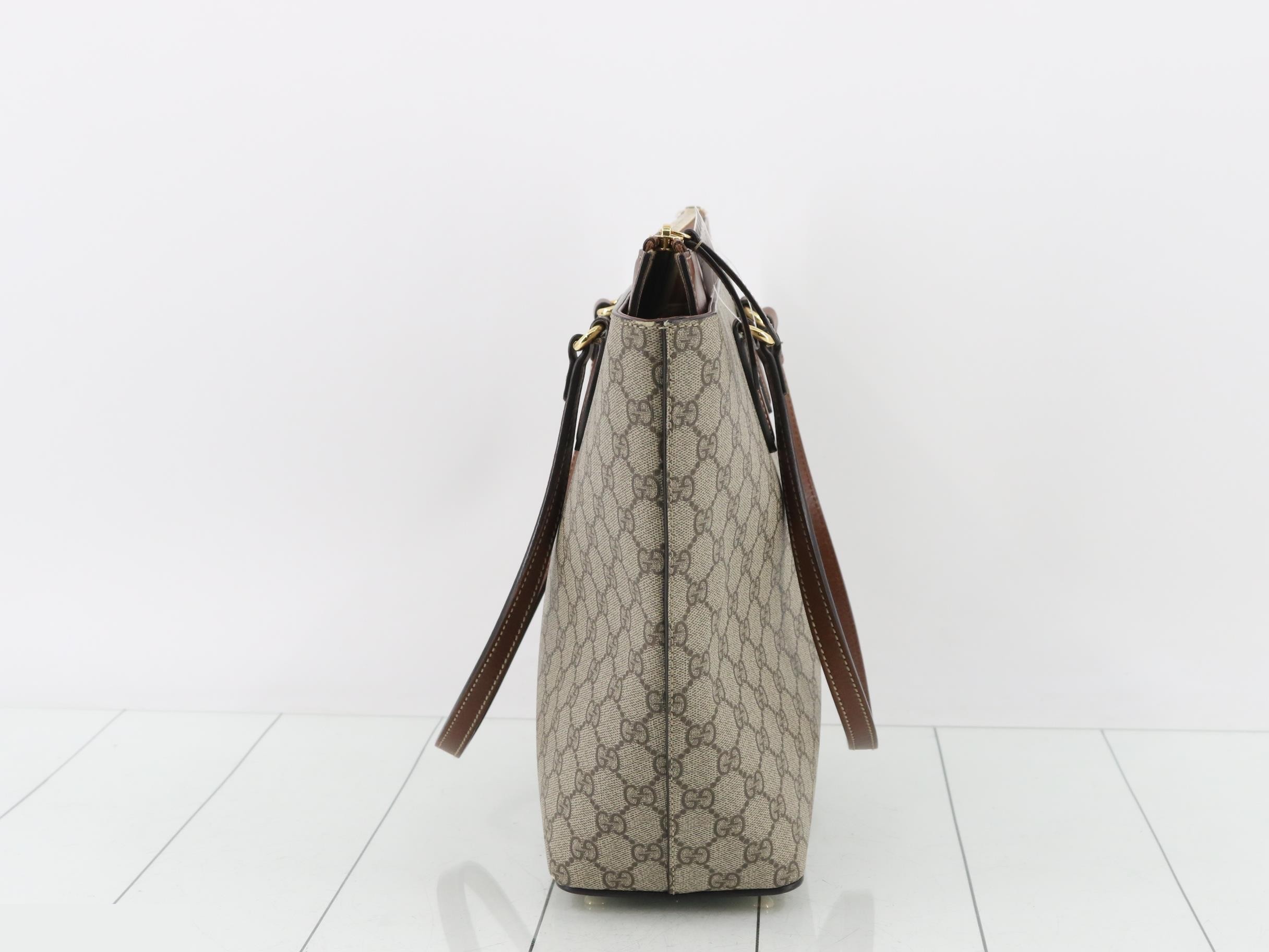GG Supreme Tote Bag, Beige — view 4