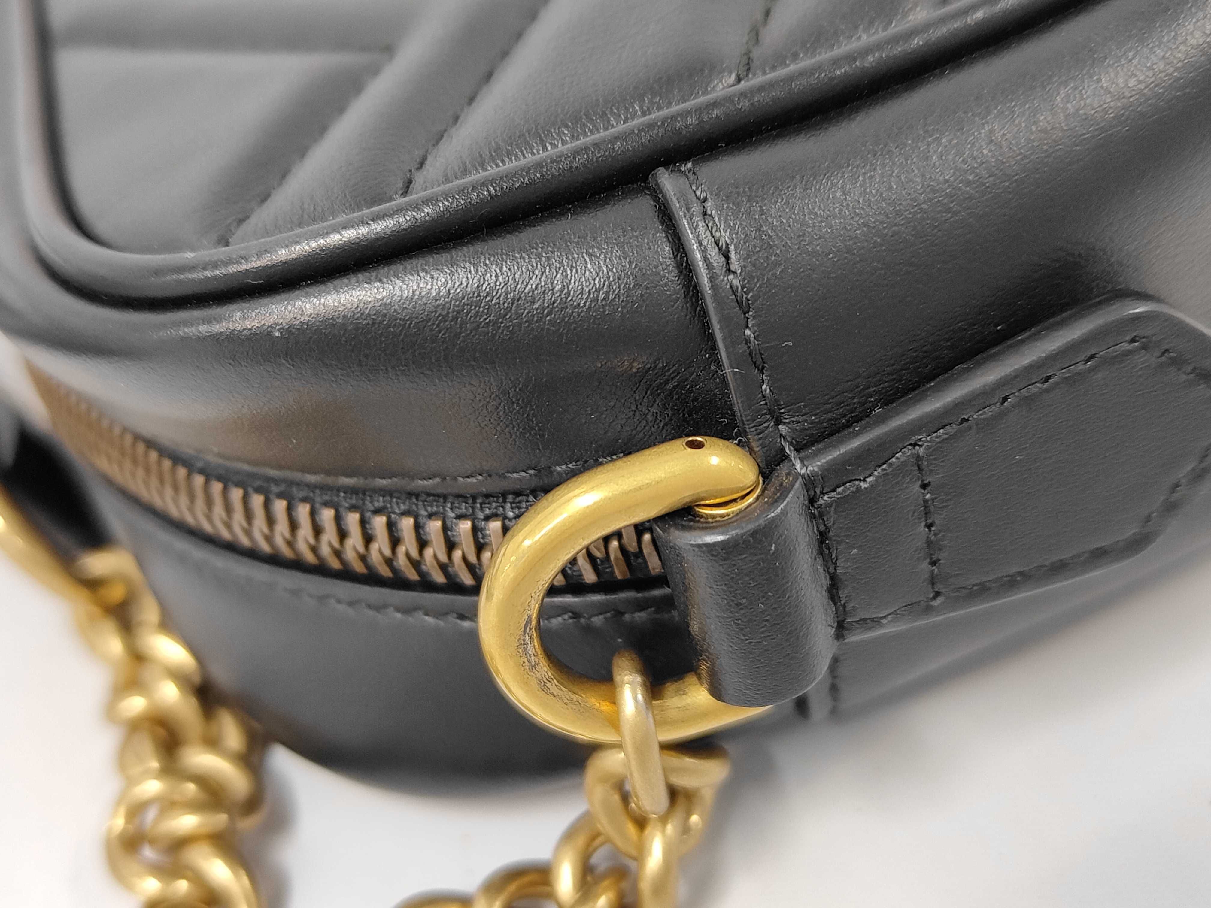 GG Marmont Leather Chain Shoulder Bag, Black, 448065 (Shoulder Bag) — view 6