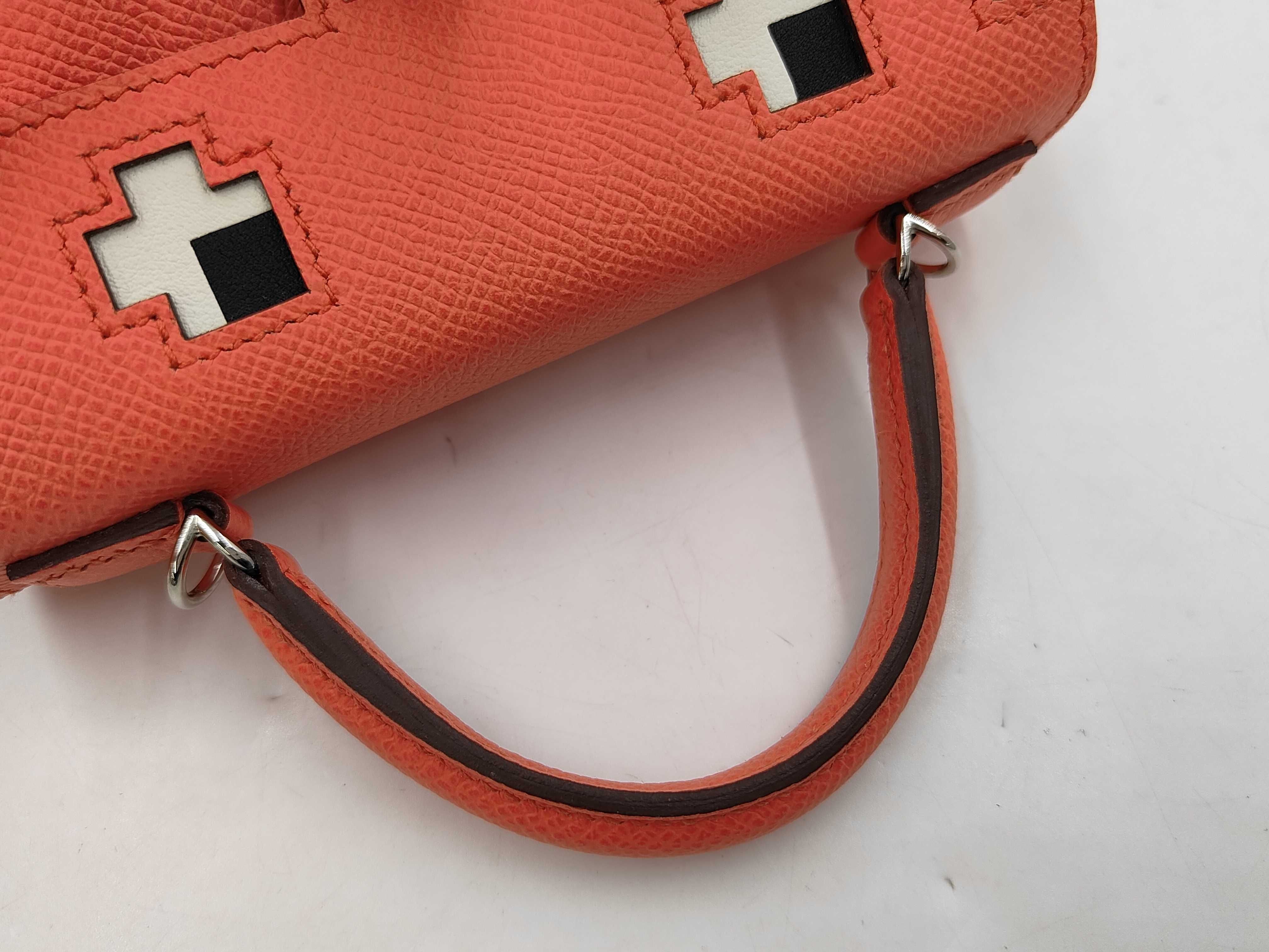 Kelly Doll Pict Rose Texas x Mauve Pale x Vert Fizz x Gold Epsom x Alligator B-stamp Silver Hardware Handbag — view 3