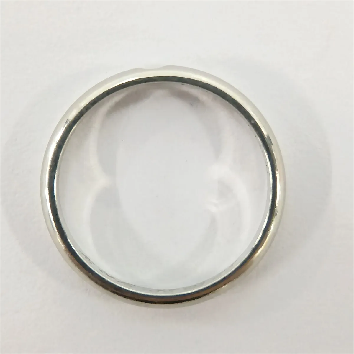 Wedding 1P Diamond Ring, Pt950, 2.9g, Size 49, Initials PMS250, Distortion — view 7