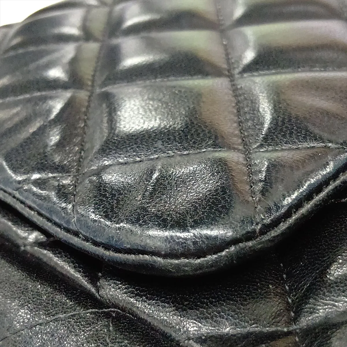 Large Matelassé 30 Lambskin Single Flap Double Chain Bag, Black with Silver Hardware, 13245541, Serial Number 13-series, A28600 — view 12