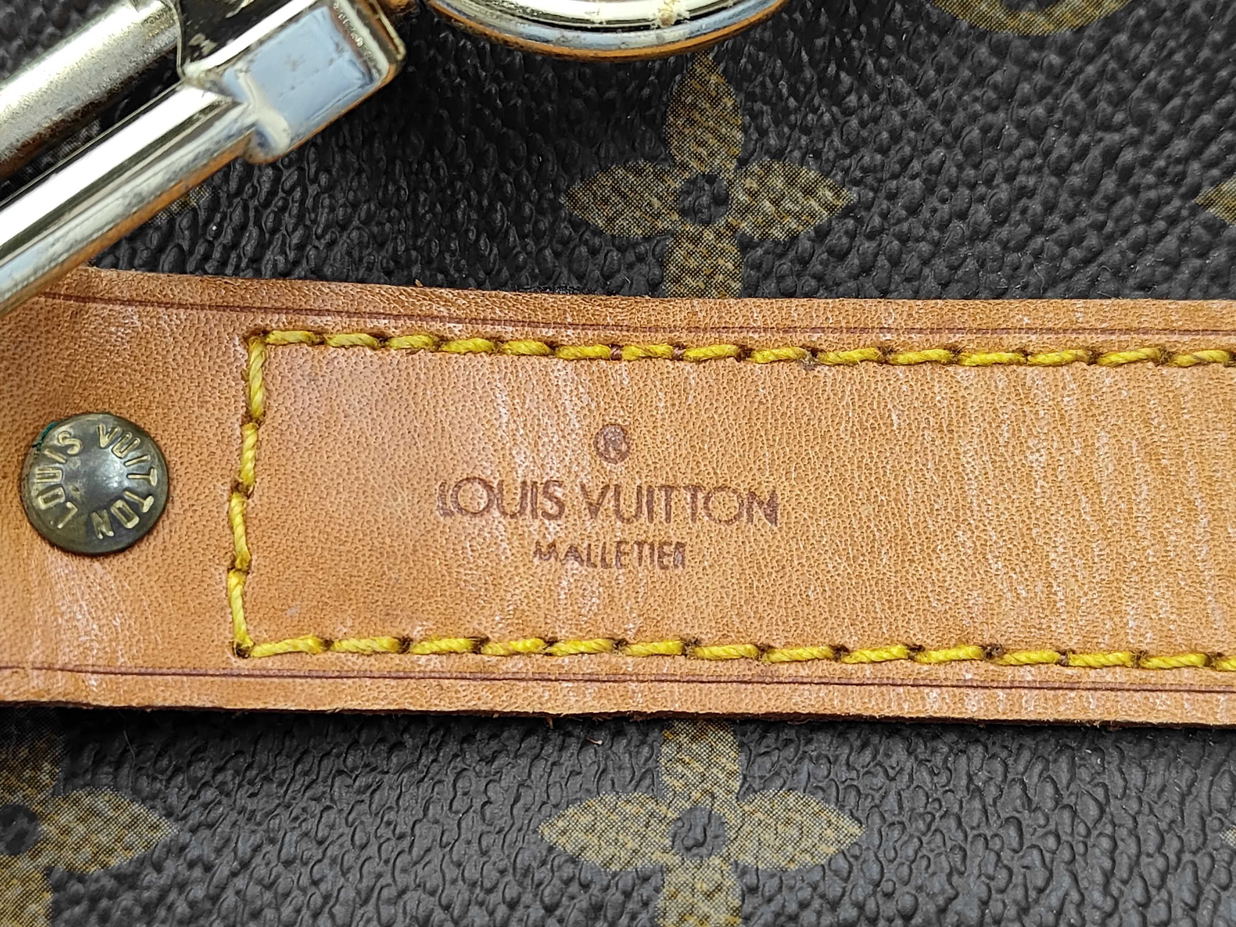 Monogram Vuitton Keepall Bandoulière 60 Boston Bag with Stamp — view 11