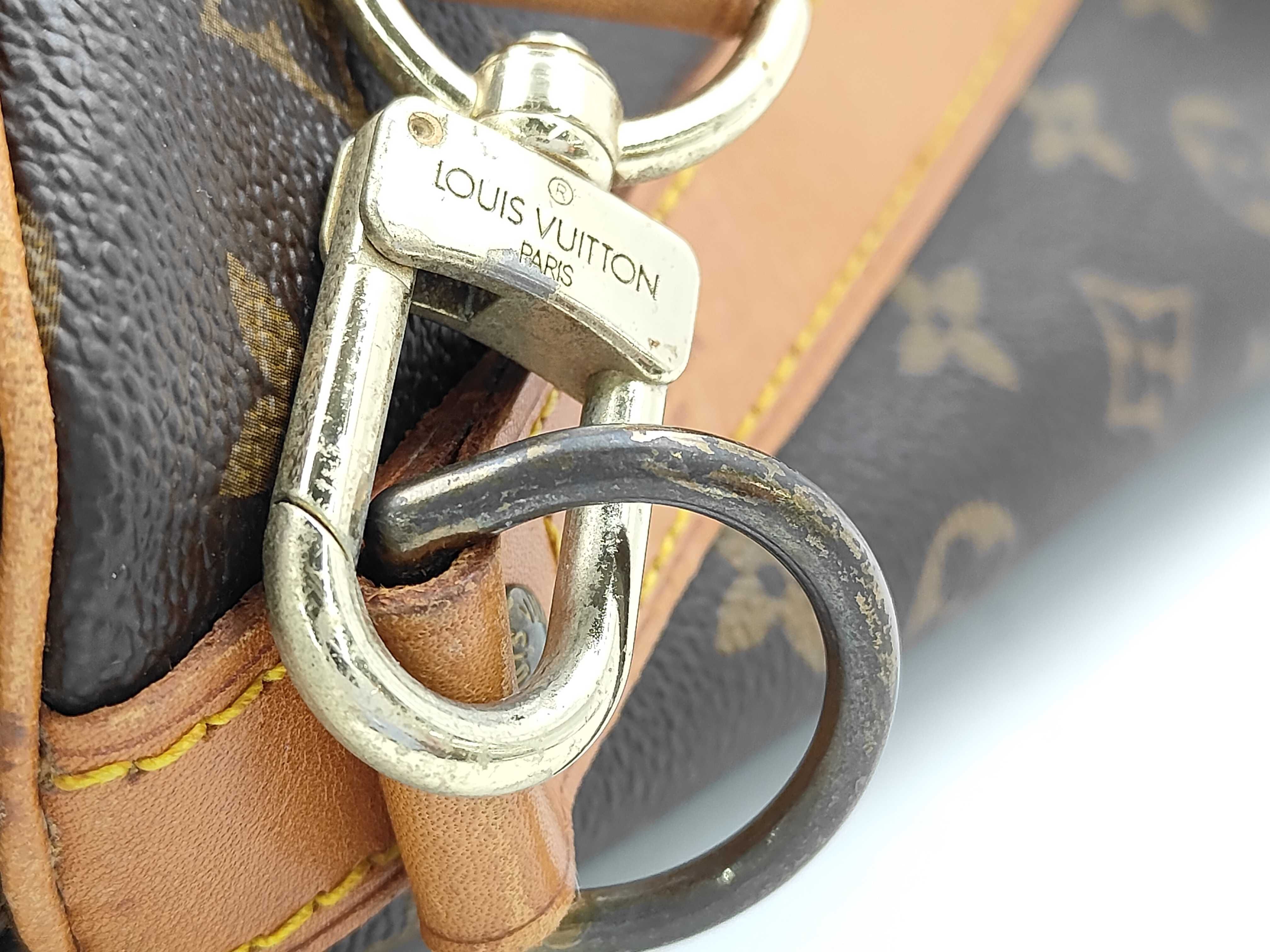 Monogram Vuitton Keepall Bandoulière 60 Boston Bag with Stamp — view 13