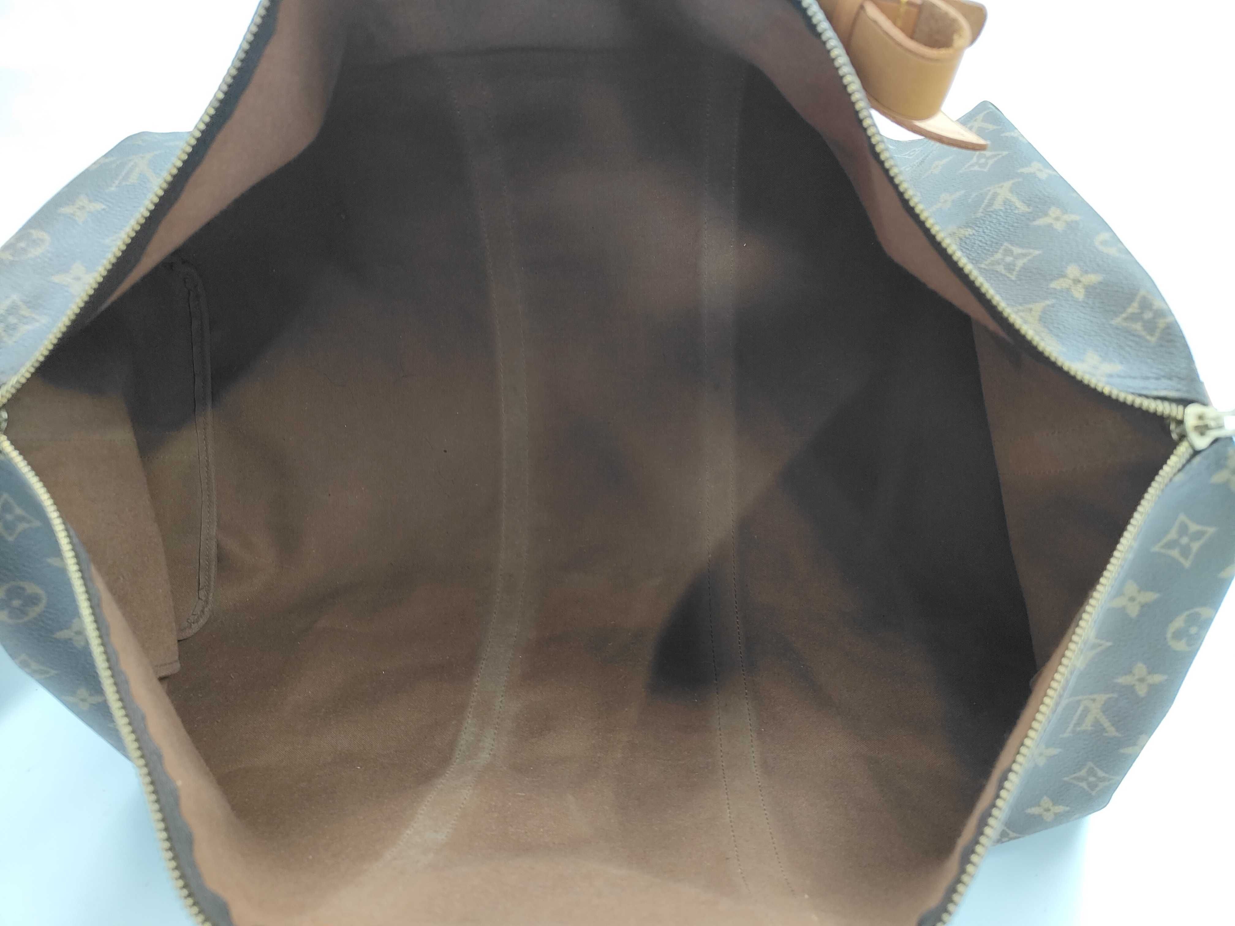 Monogram Vuitton Keepall Bandoulière 60 Boston Bag with Stamp — view 10