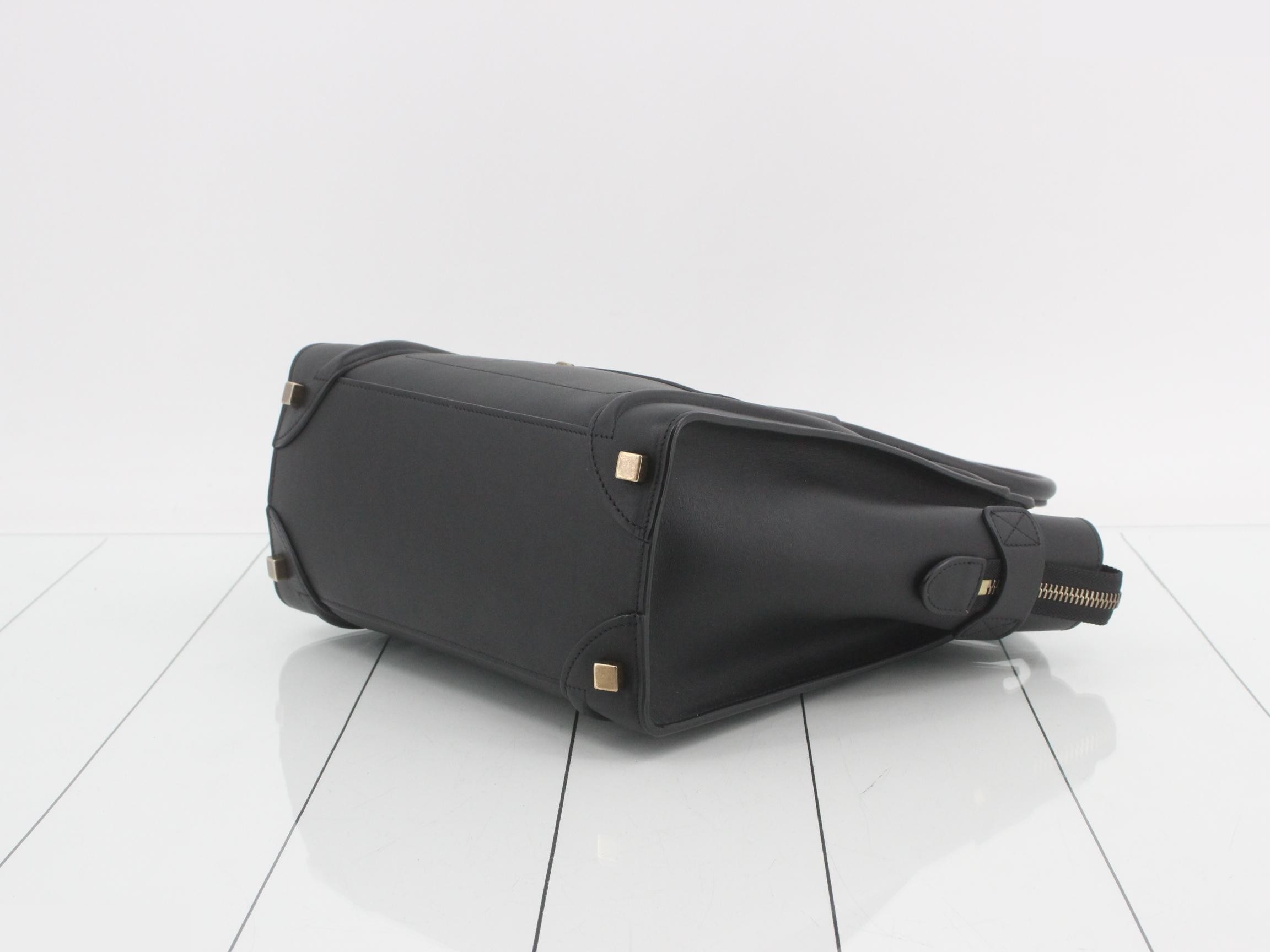 Luggage Micro Handbag, Black — view 6