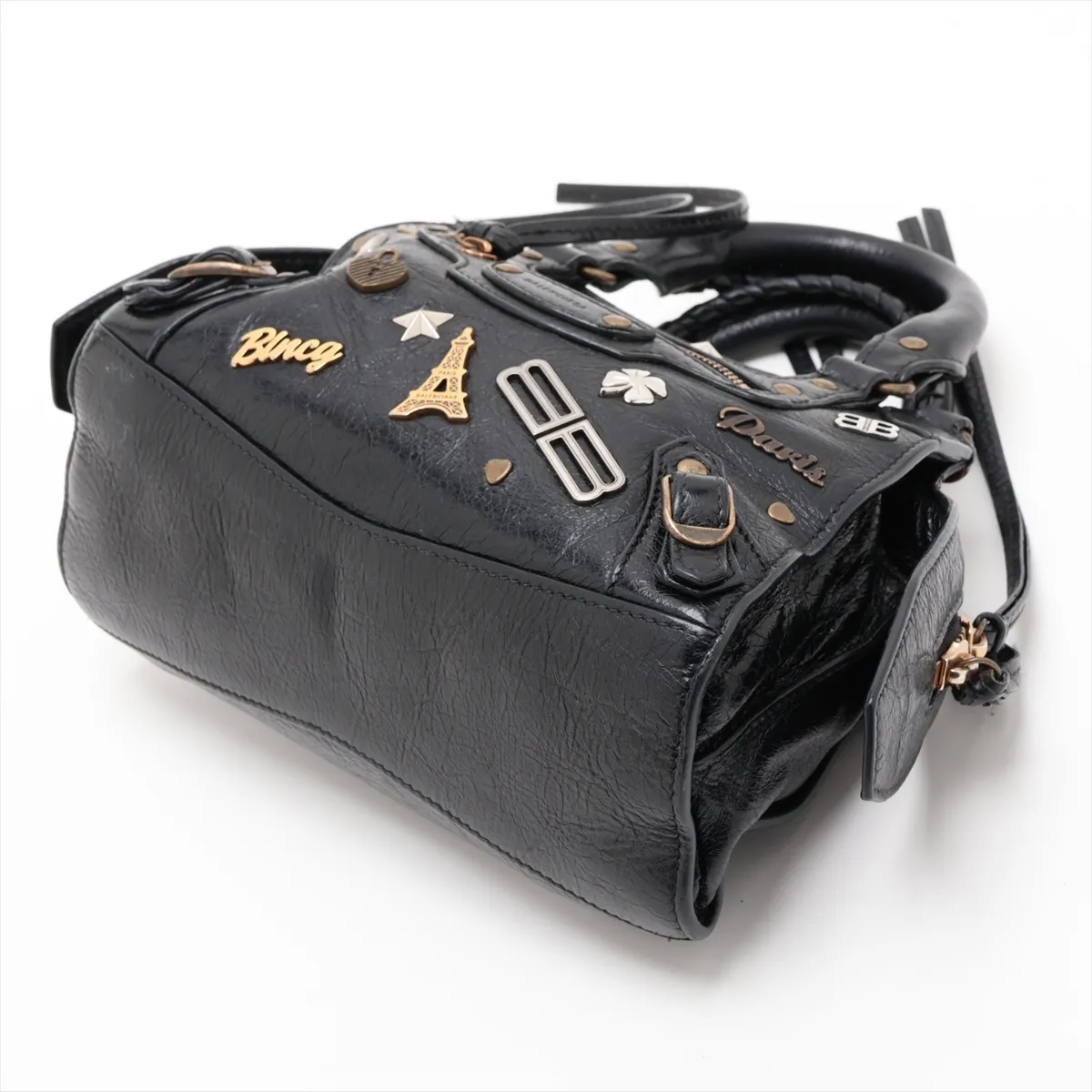 Mini Neo Classic City Leather x Studs 2-Way Handbag Black 693913 — view 3