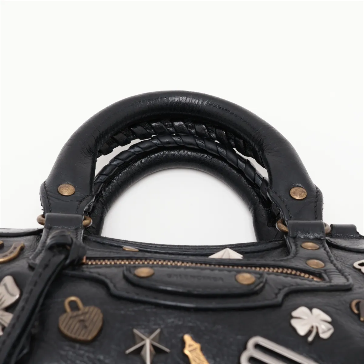 Mini Neo Classic City Leather x Studs 2-Way Handbag Black 693913 — view 6