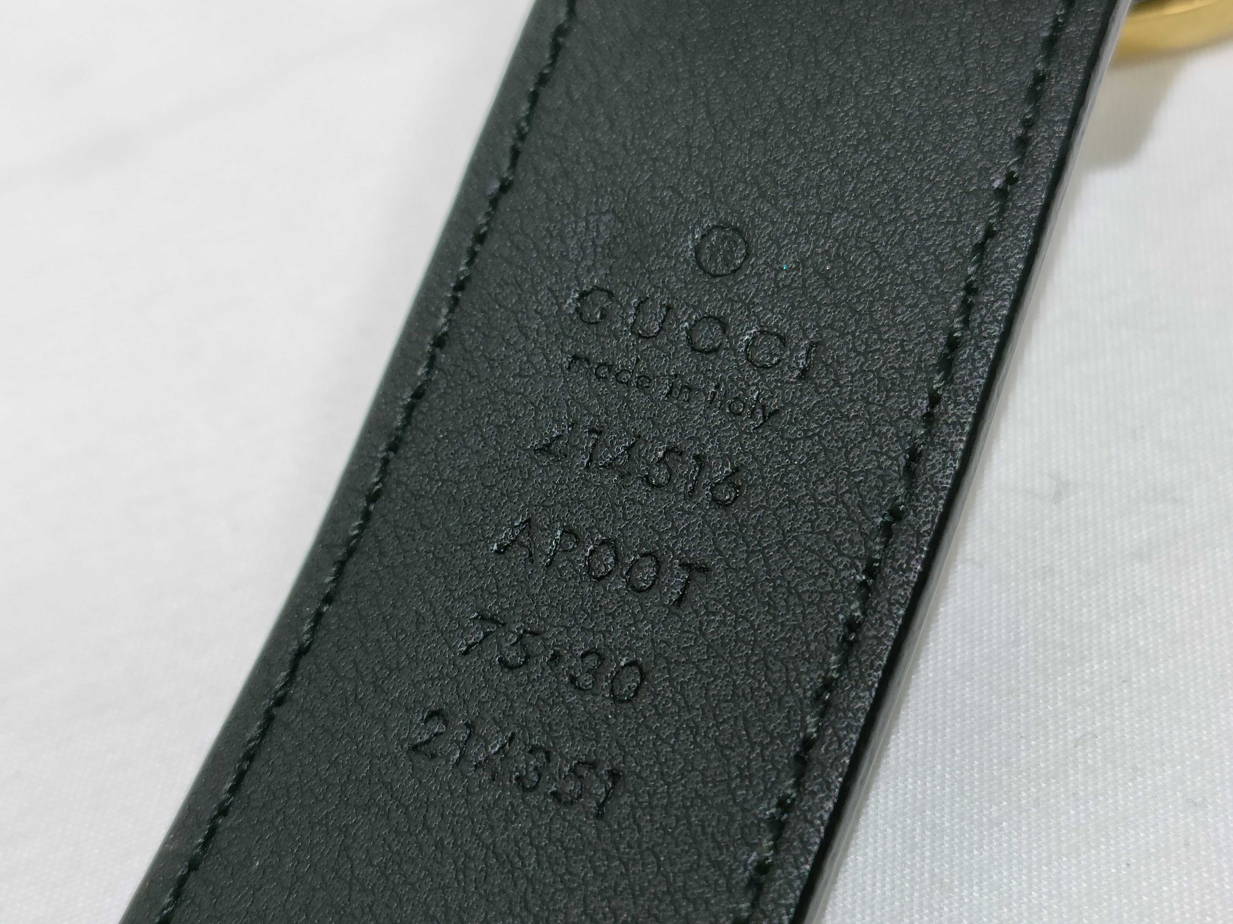 GG Marmont Leather Belt, Black — view 7