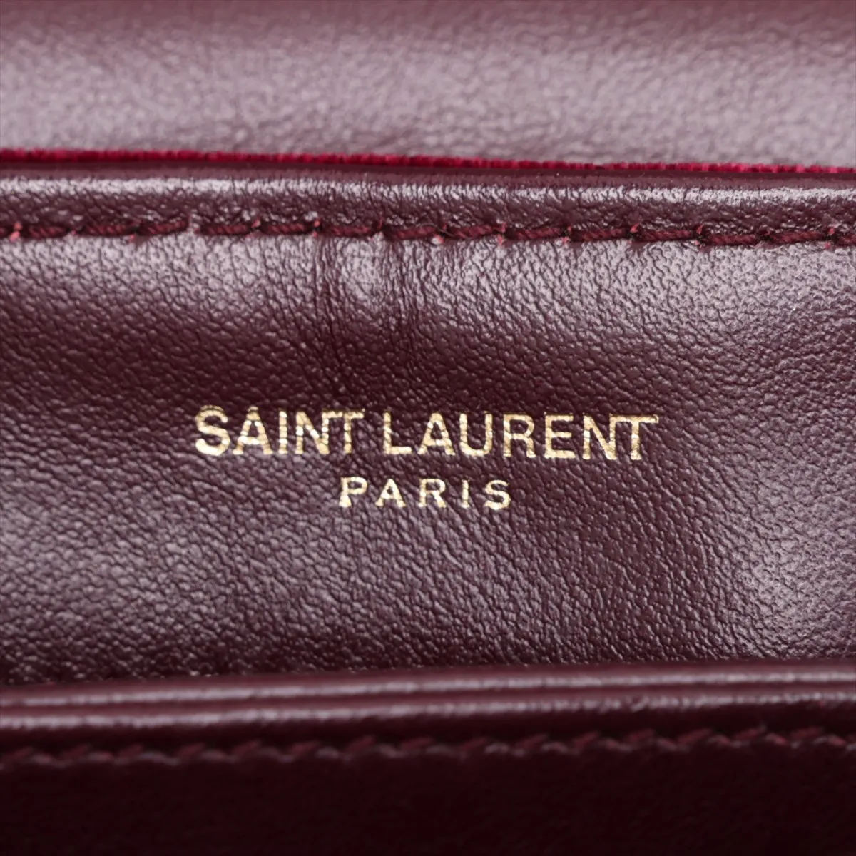 Loulou Velour x Leather Shoulder Bag, Red, 467072 — view 10