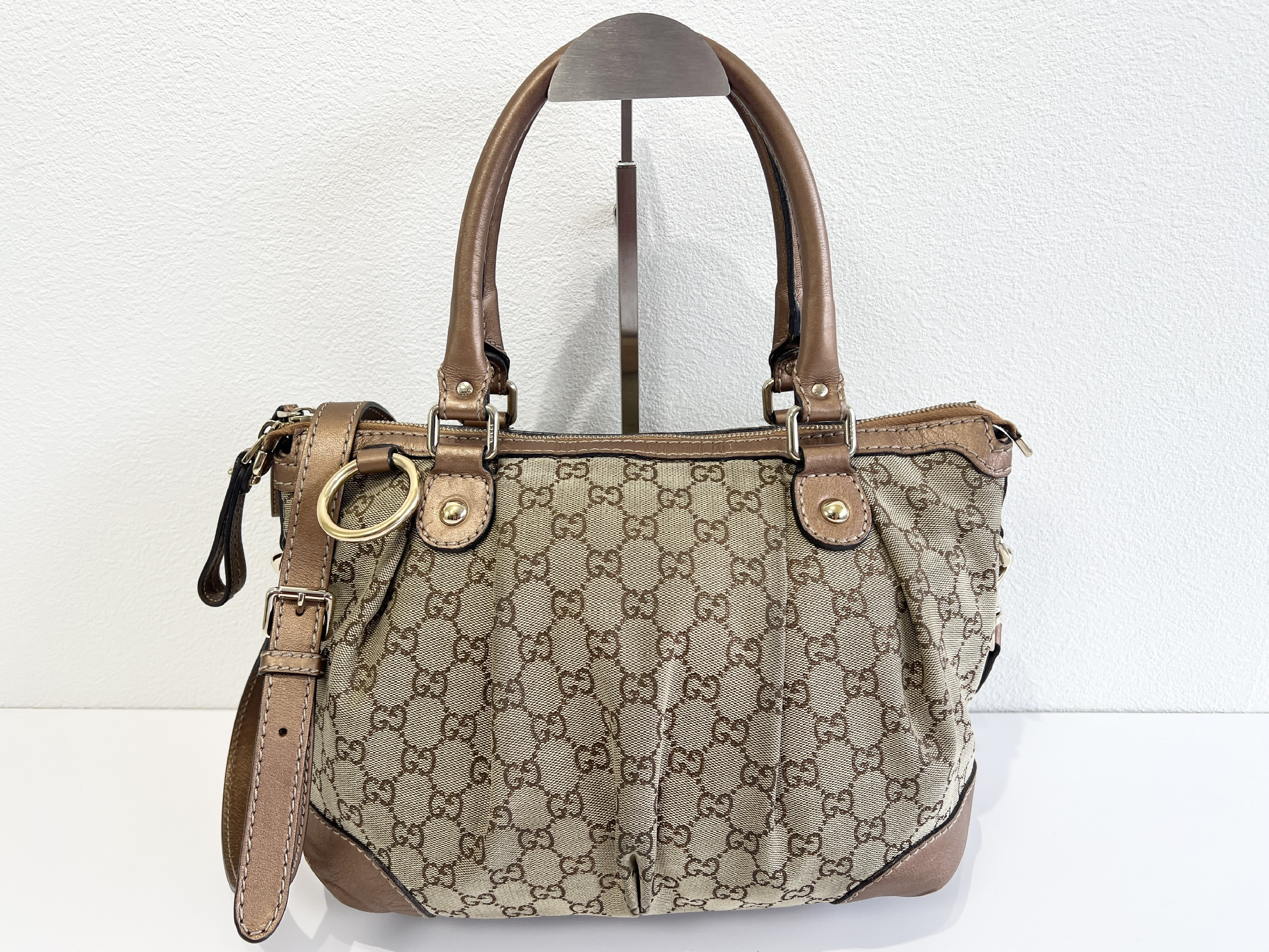 Sukey GG Canvas Leather 2-way Handbag Shoulder Bag