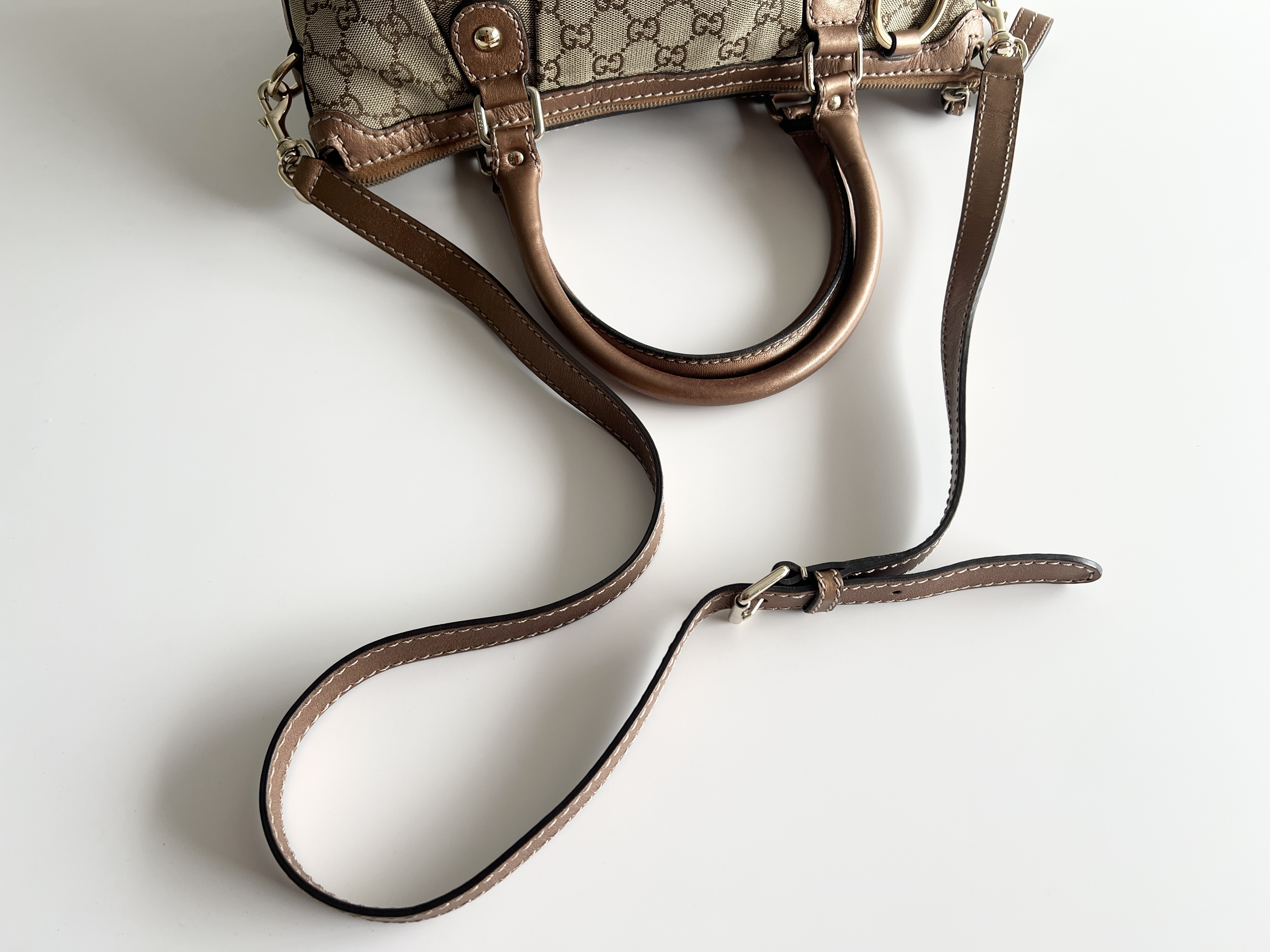 Sukey GG Canvas Leather 2-way Handbag Shoulder Bag — view 3