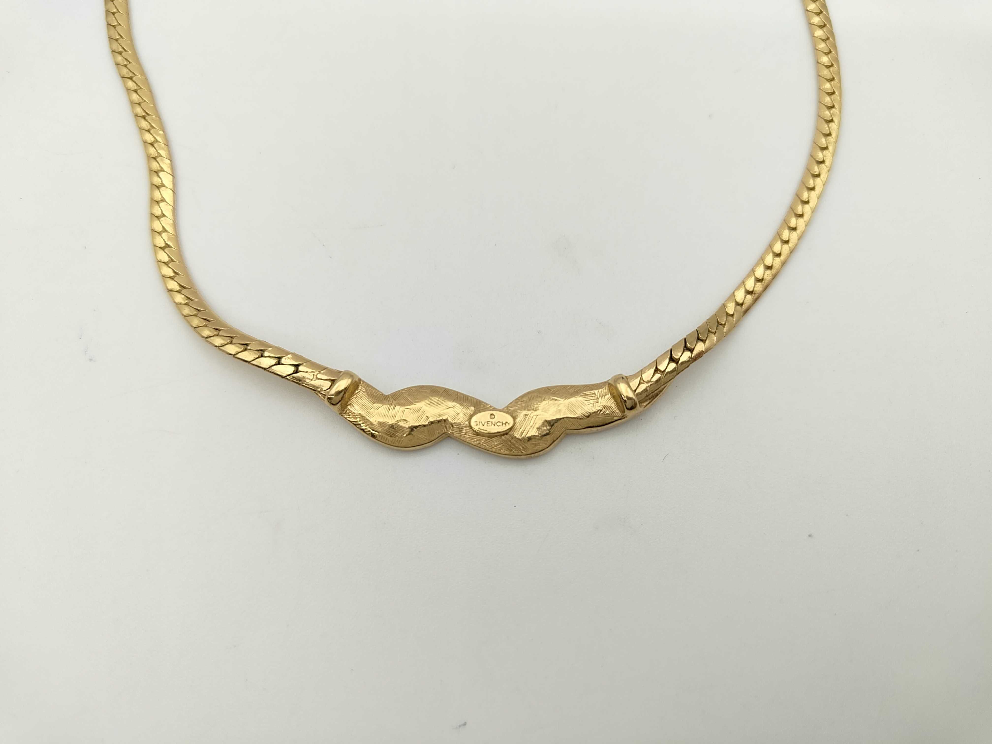 Vintage Rhinestone Gold Necklace — view 2