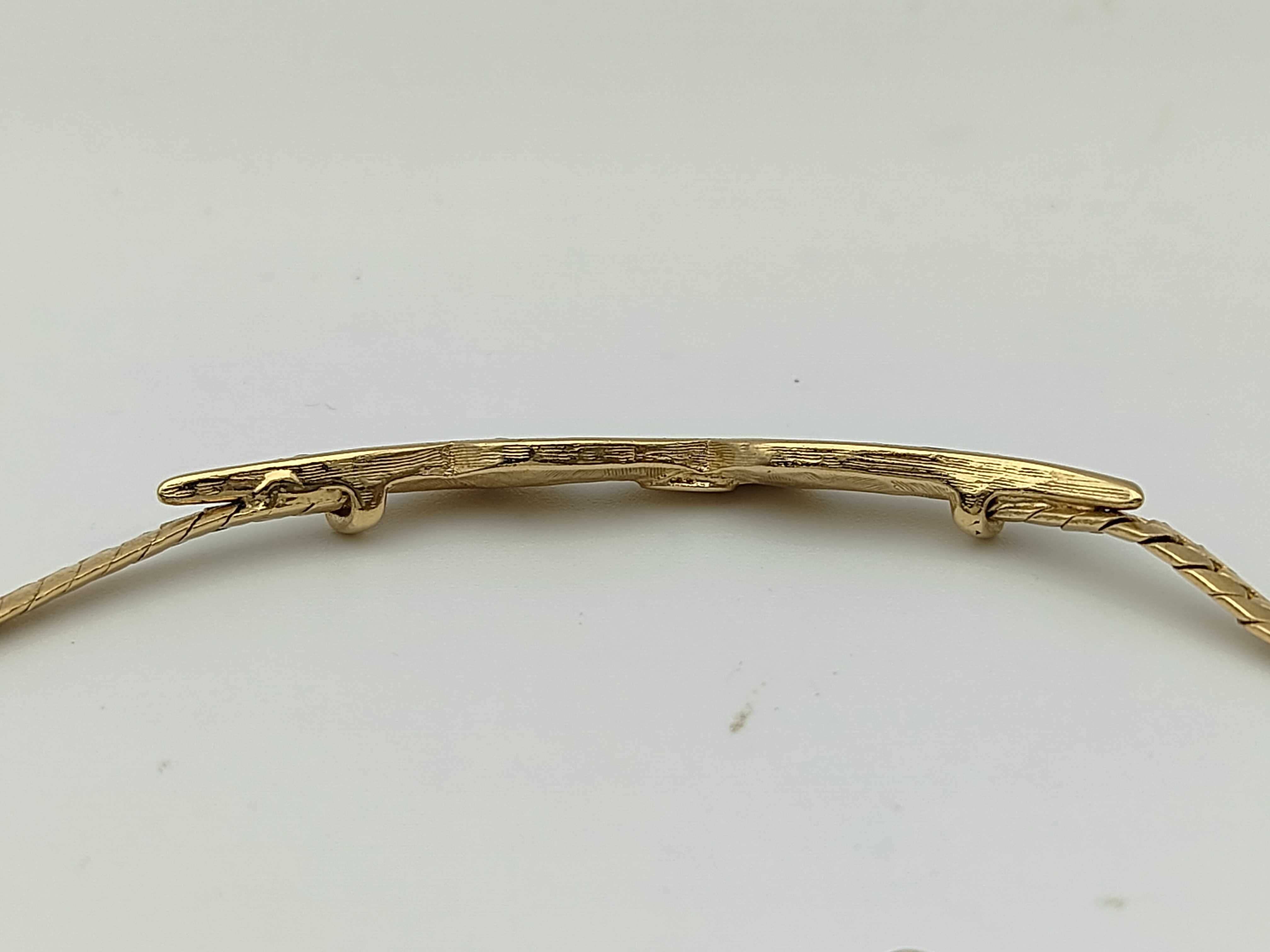 Vintage Rhinestone Gold Necklace — view 3